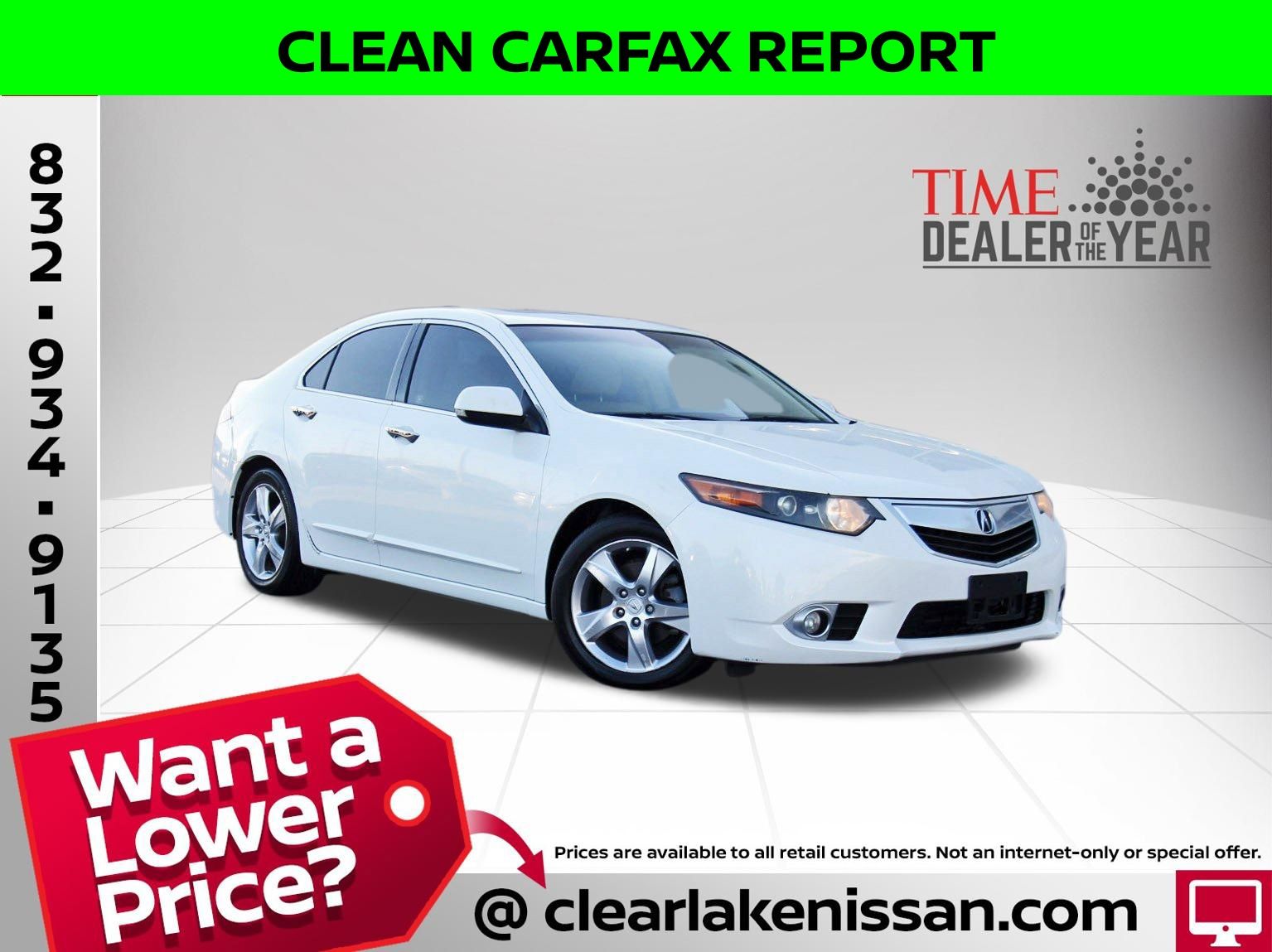 2012 Acura TSX Sedan FWD with Technology Package