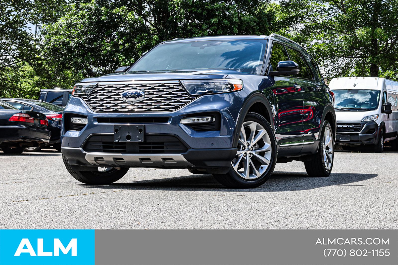 Used 2021 Blue Ford Platinum image 2