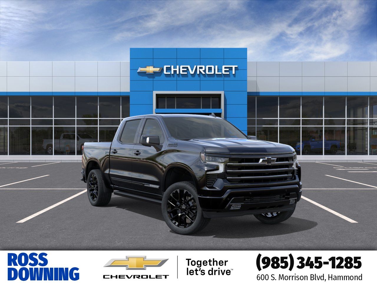 Black 2026 Chevrolet Silverado 1500 Pickup Truck Four-Wheel Drive Automatic