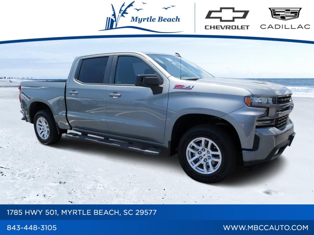 Gray (Satin Steel Metallic) 2020 Chevrolet Silverado 1500 Pickup Truck Four-Wheel Drive 8-Speed Automatic
