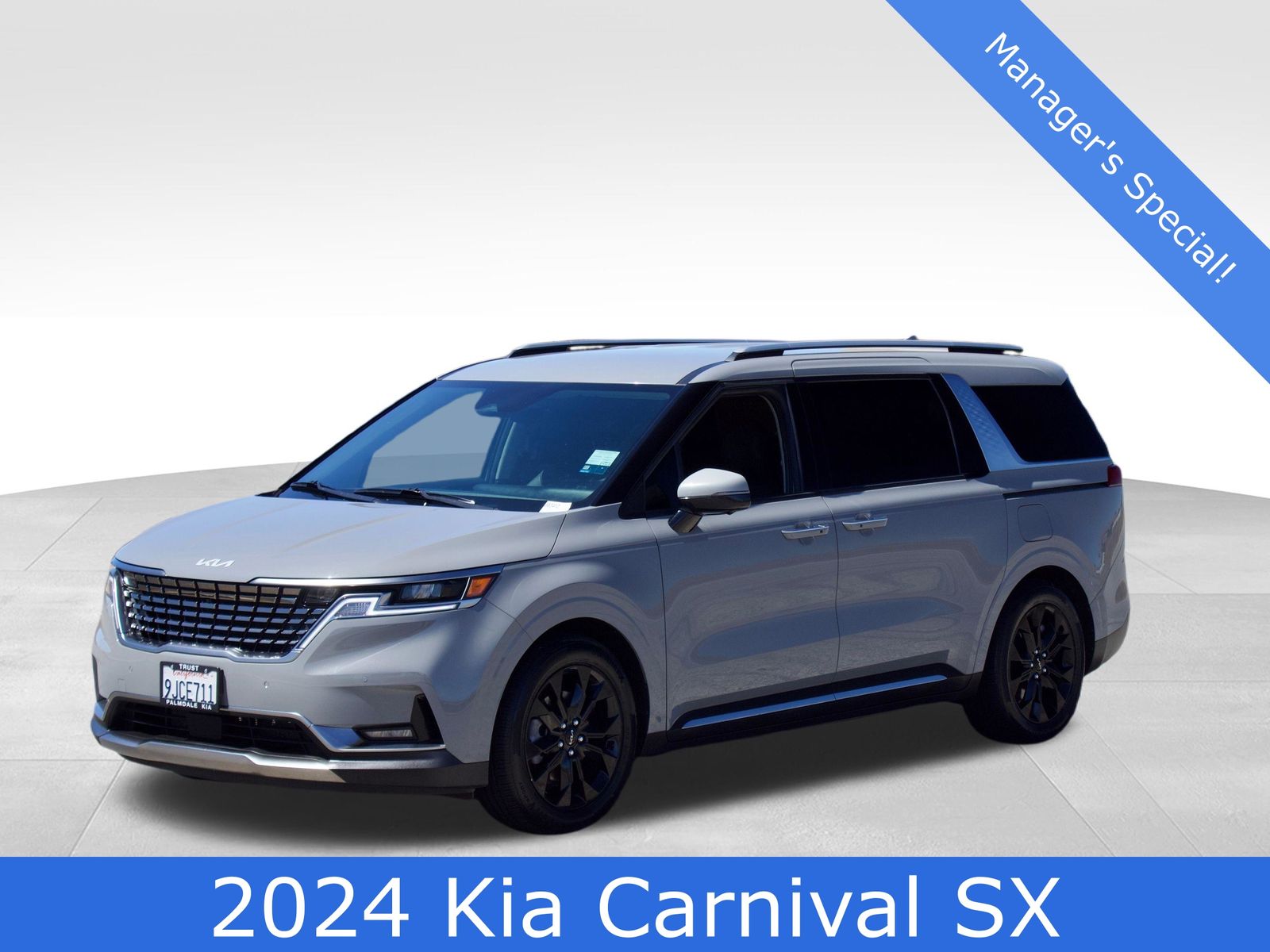 Ceramic Silver 2024 Kia Carnival SX FWD Minivan Front-Wheel Drive 8-Speed Automatic