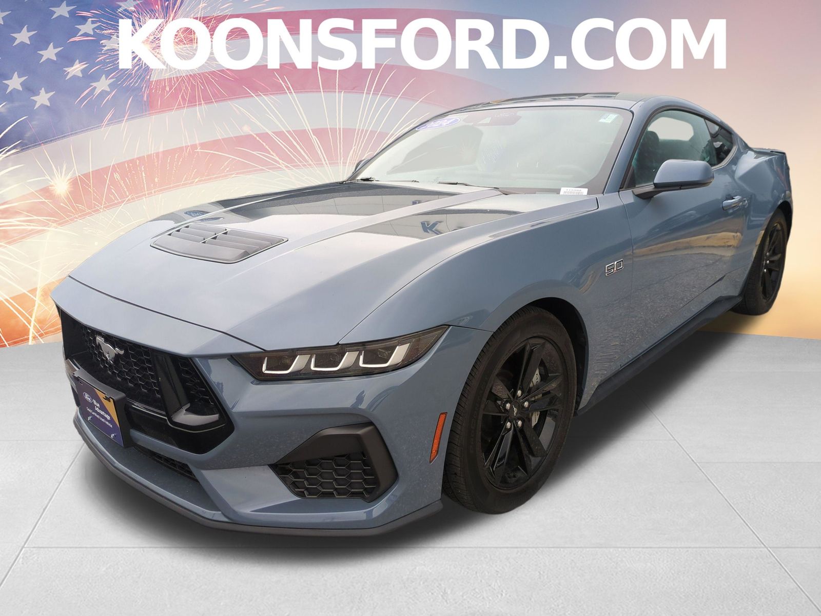 Vapor Blue 2024 Ford Mustang Coupe Rear-Wheel Drive Automatic