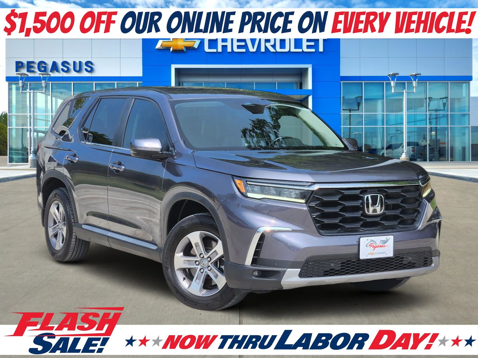 Gray (Modern Steel Metallic) 2025 Honda Pilot SUV / Crossover Front-Wheel Drive Automatic