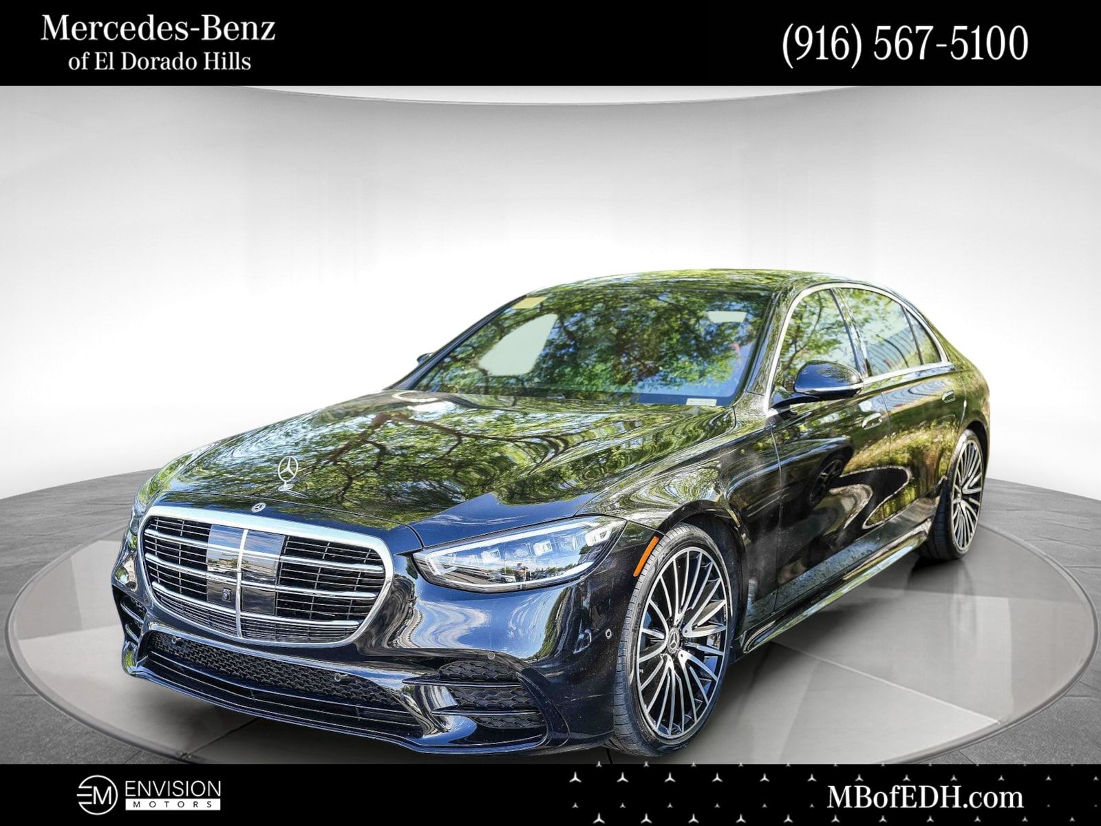 Obsidian Black 2022 Mercedes-Benz S-Class S 580 4MATIC AWD Sedan All-Wheel Drive 9-Speed Automatic