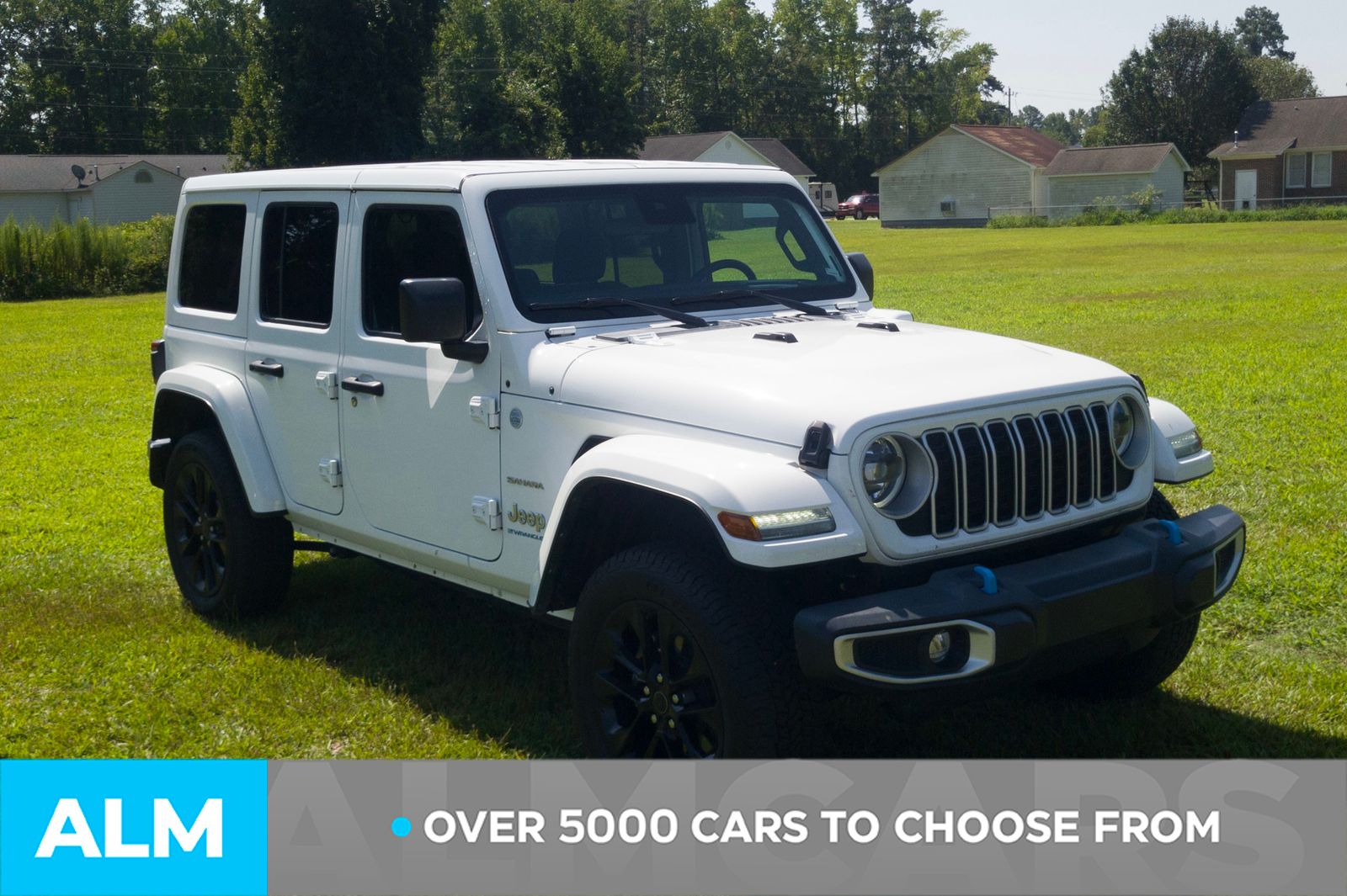 Used 2024 Bright White Clearcoat Jeep Sahara 4xe image 2