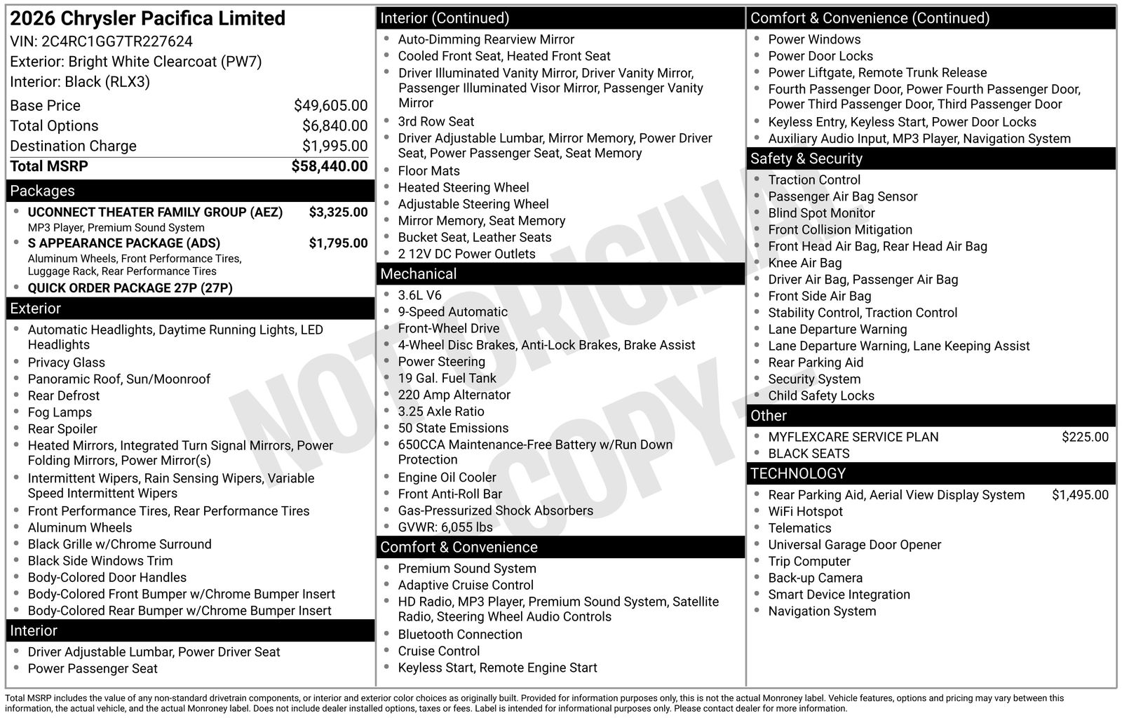 New 2026 Bright White Clear-Coat Exterior Paint Chrysler Limited image 4