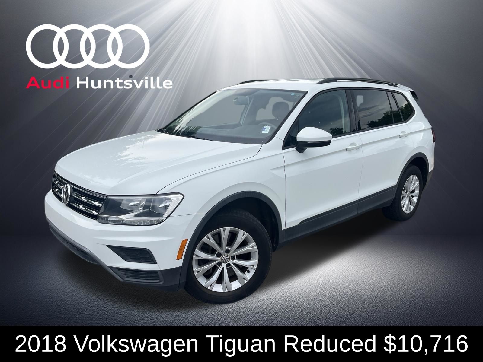 Pure White 2018 Volkswagen Tiguan SUV / Crossover Front-Wheel Drive 8-Speed Automatic