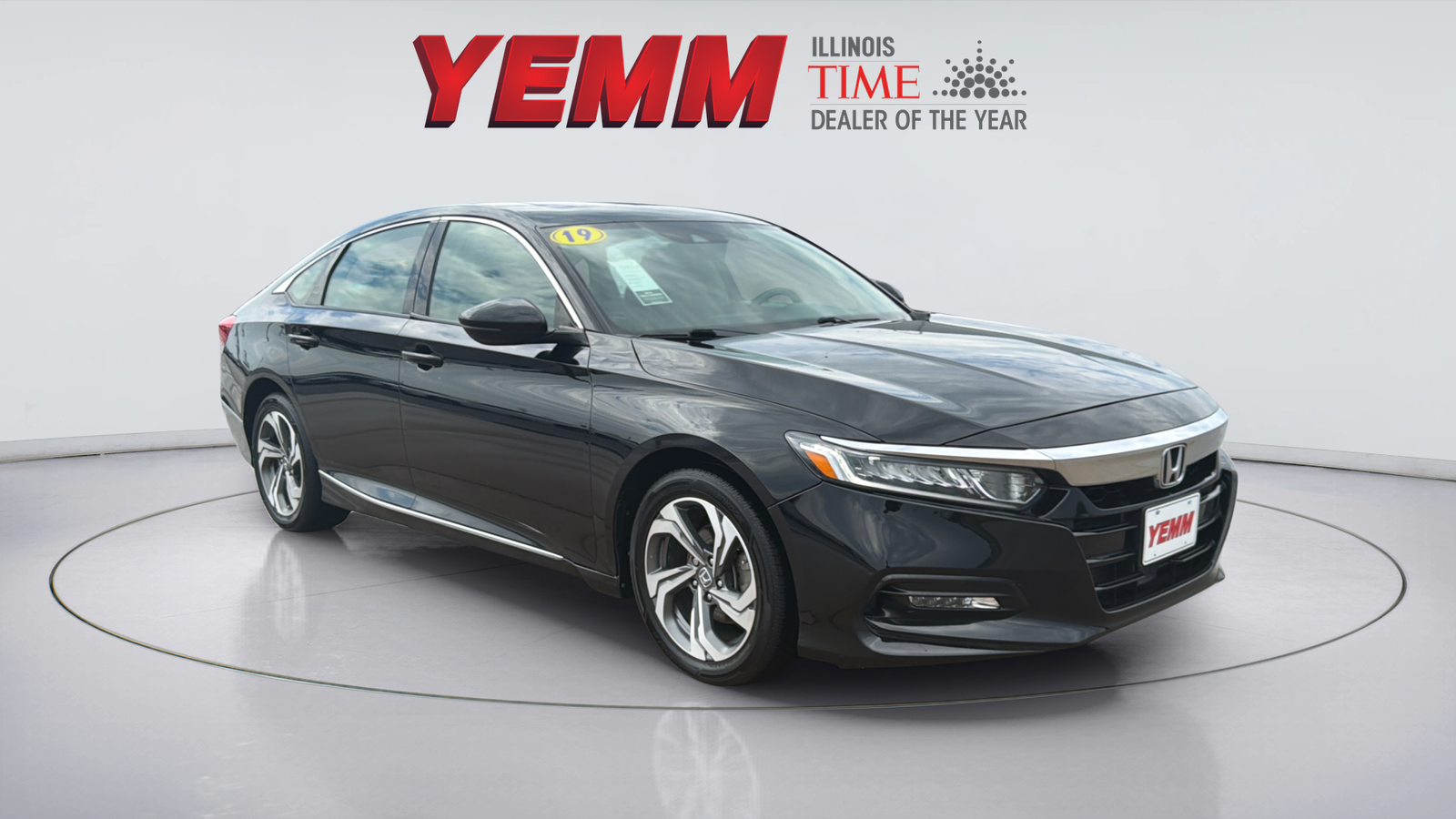 Crystal Black Pearl 2019 Honda Accord Sedan Front-Wheel Drive Continuously Variable Transmission