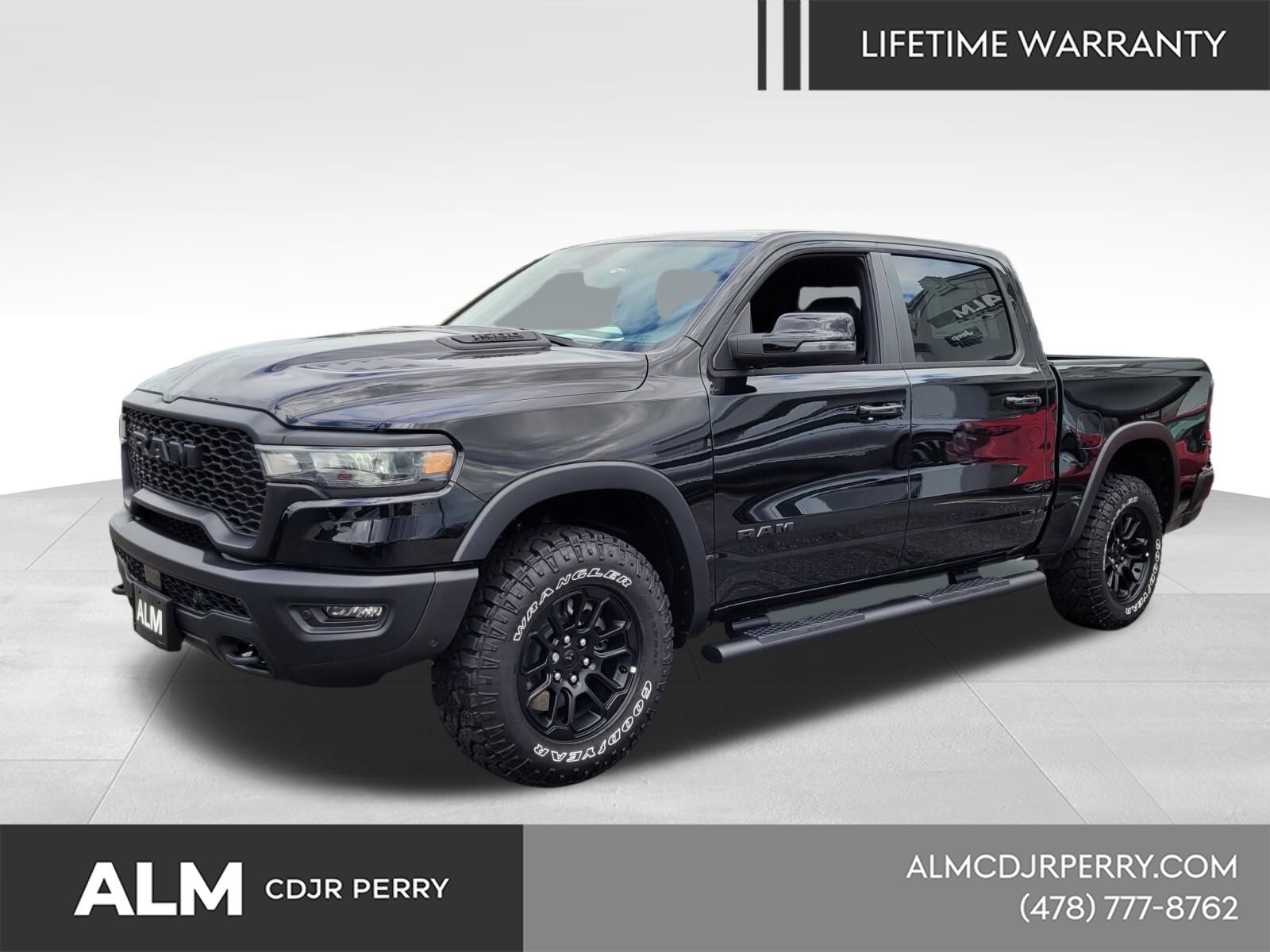 Diamond Black Crystal Pearlcoat 2026 RAM 1500 Rebel Crew Cab 4WD Pickup Truck Four-Wheel Drive 8-Speed Automatic