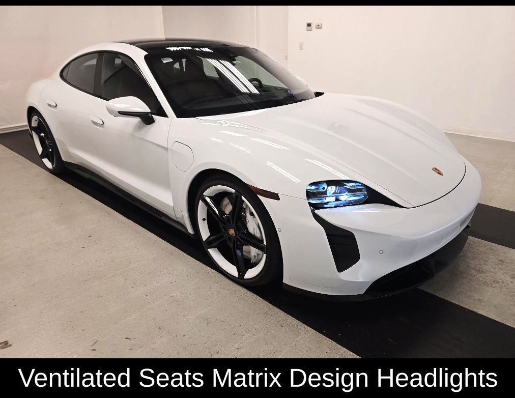 Carrara White Metallic 2020 Porsche Taycan Turbo AWD Sedan All-Wheel Drive 2-Speed Automatic
