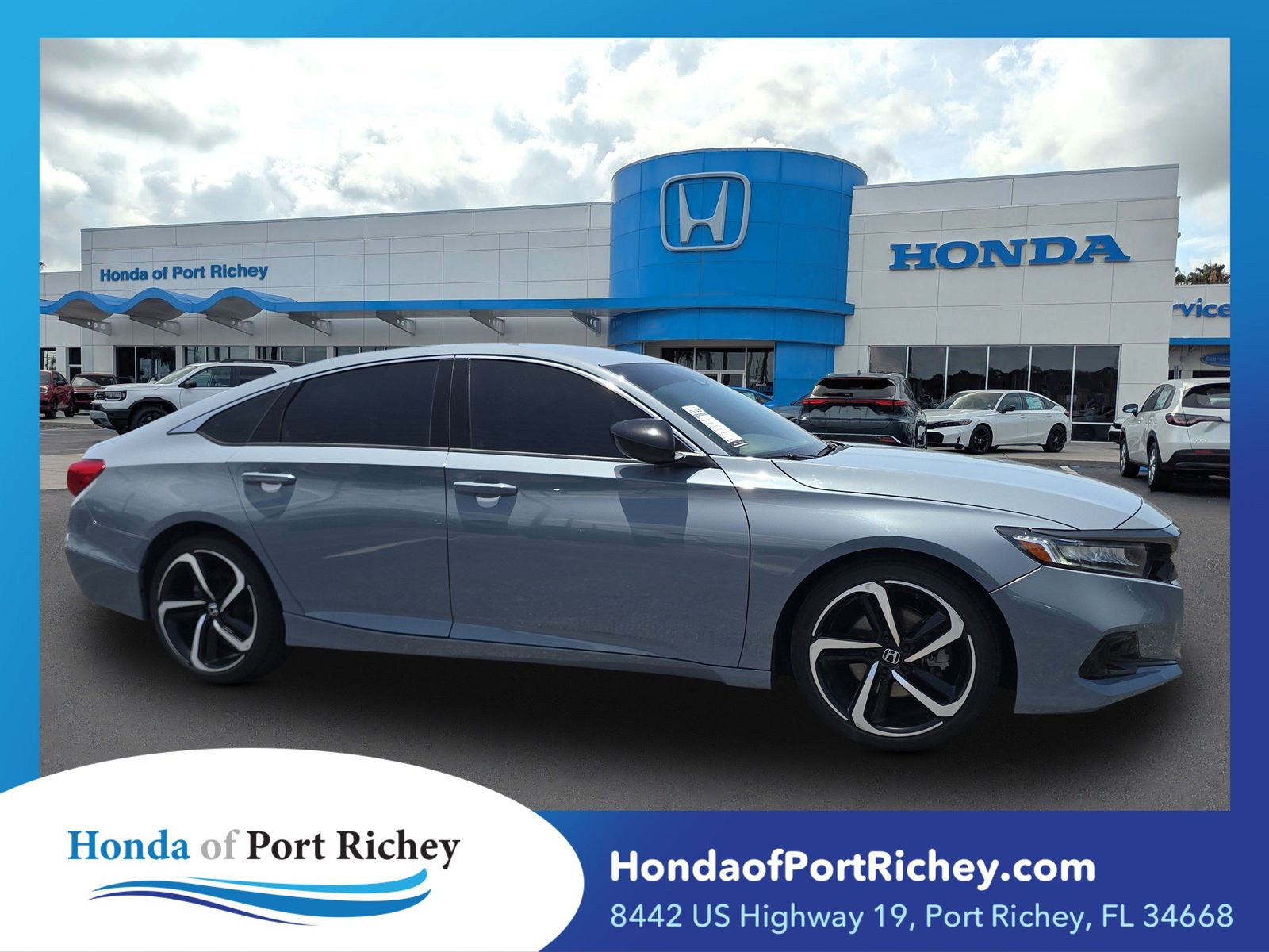 Gray (Modern Steel Metallic) 2022 Honda Accord Sedan Front-Wheel Drive Continuously Variable Transmission