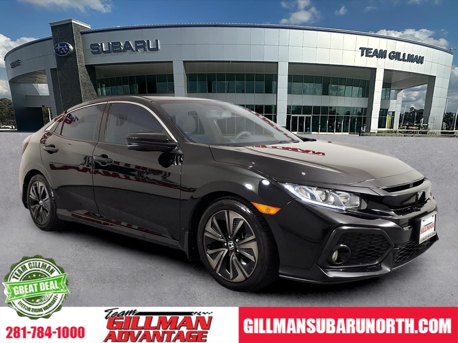Black 2018 Honda Civic Hatchback Hatchback Front-Wheel Drive Continuously Variable Transmission