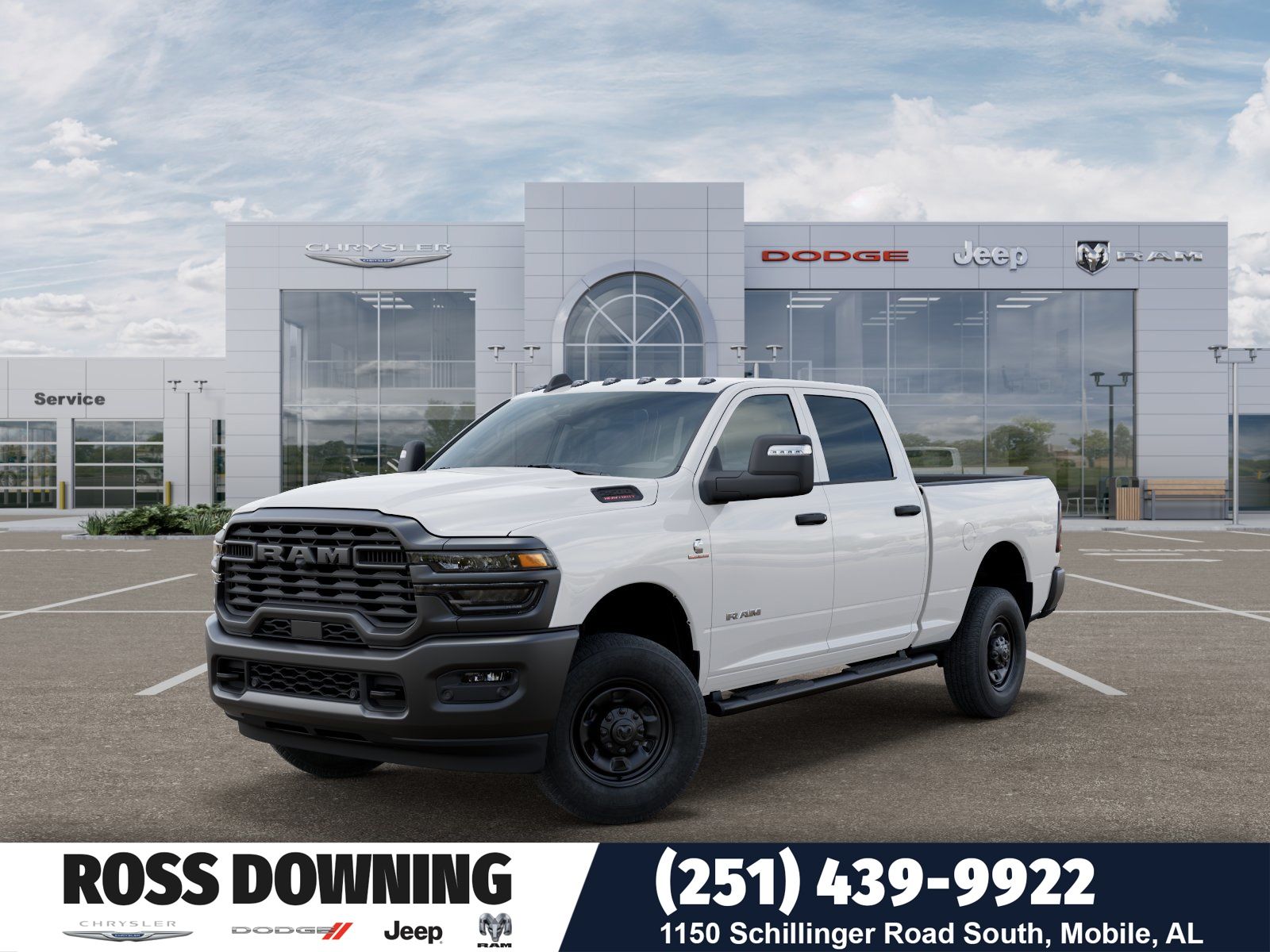 Bright White Clearcoat 2026 RAM 2500 Pickup Truck Four-Wheel Drive 8-Speed Automatic