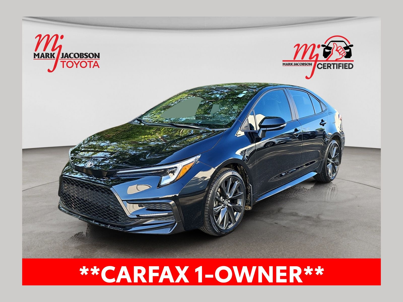Midnight Black Metallic 2025 Toyota Corolla Sedan Front-Wheel Drive Continuously Variable Transmission