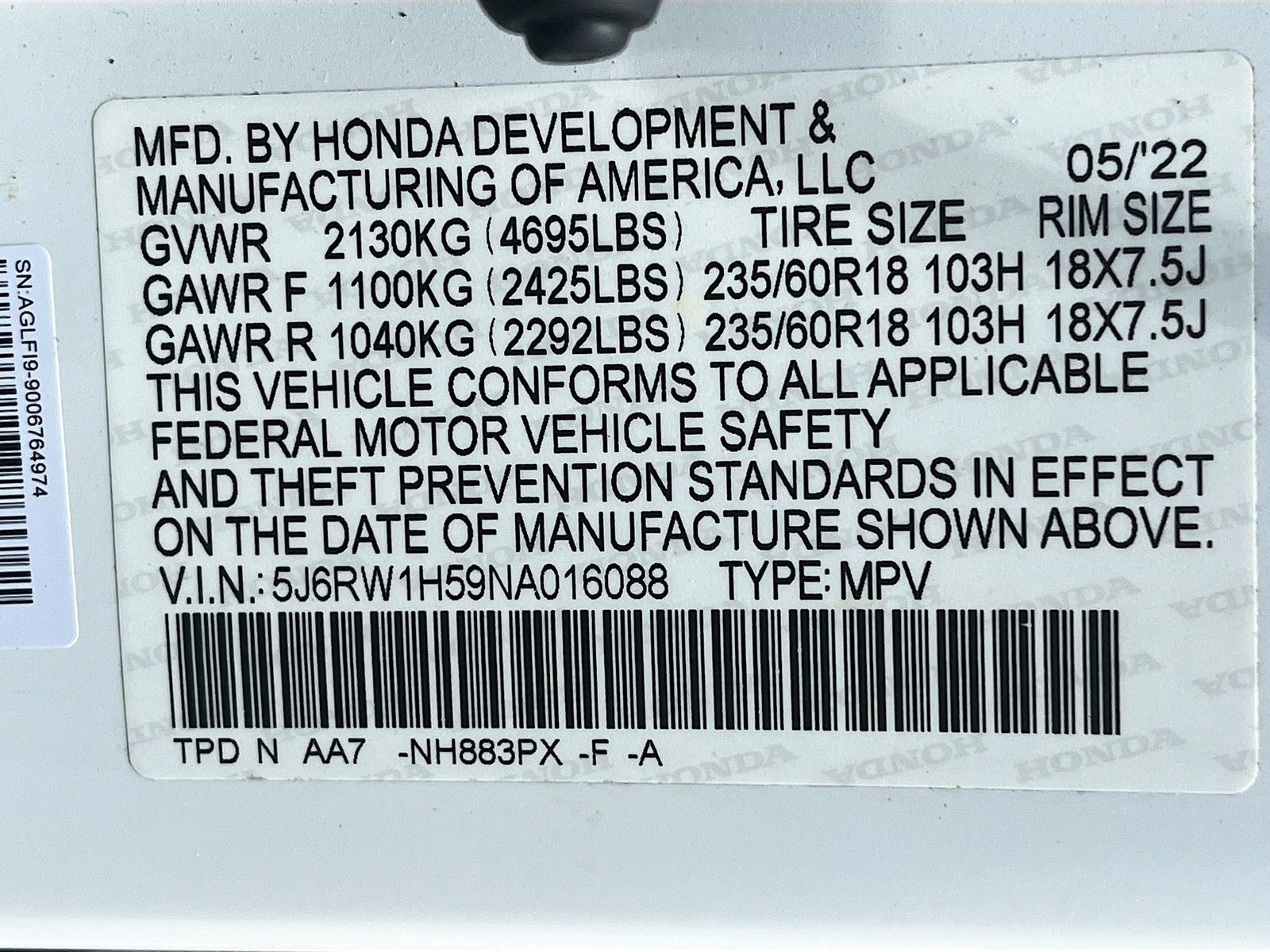 Used 2022 White Honda EX image 31