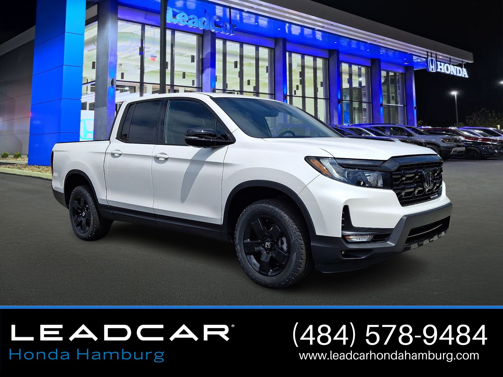 Platinum White Pearl 2026 Honda Ridgeline Black Edition AWD Pickup Truck All-Wheel Drive 9-Speed Automatic