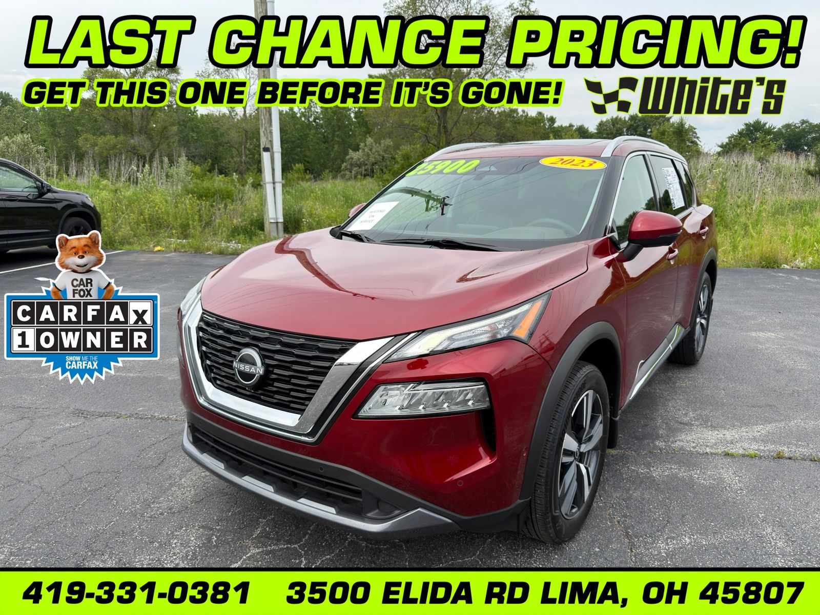 Red (Scarlet) 2023 Nissan Rogue SUV / Crossover All-Wheel Drive Continuously Variable Transmission
