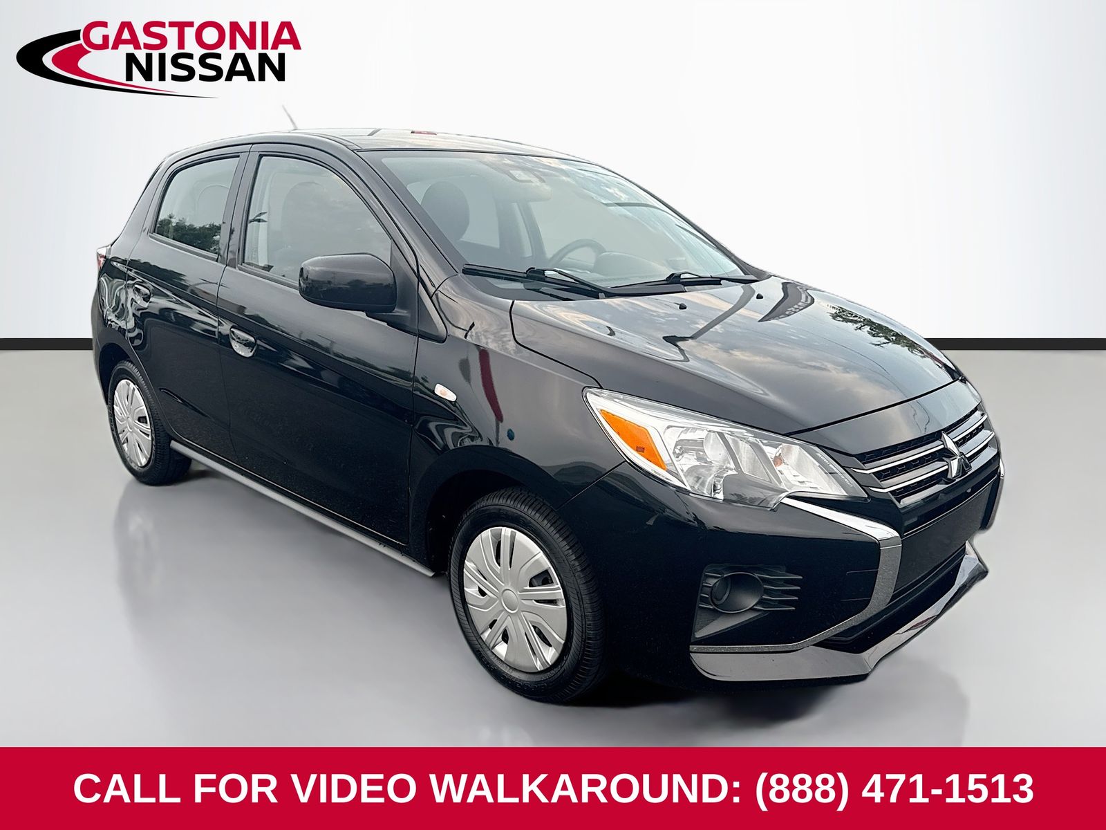 Black 2024 Mitsubishi Mirage Hatchback Front-Wheel Drive Continuously Variable Transmission