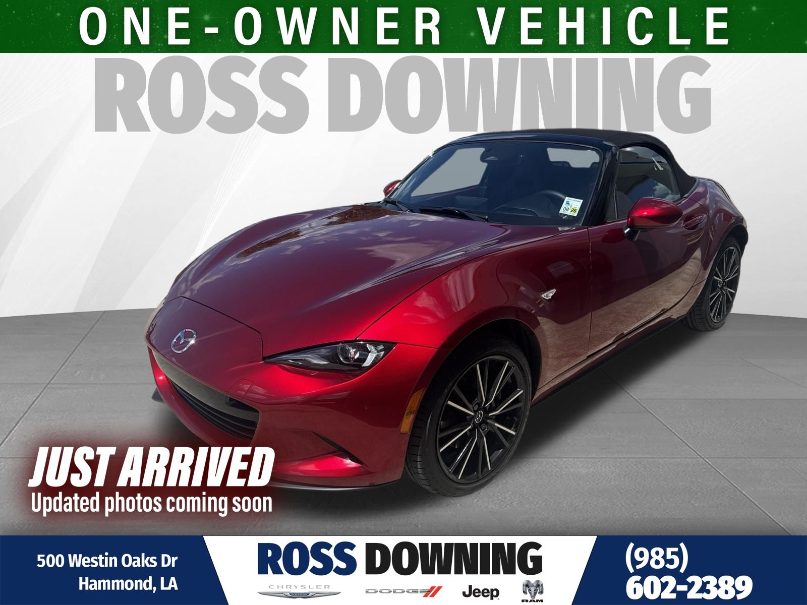 Soul Red Crystal Metallic 2025 Mazda MX-5 Miata Grand Touring RWD Convertible Rear-Wheel Drive 6-Speed Manual