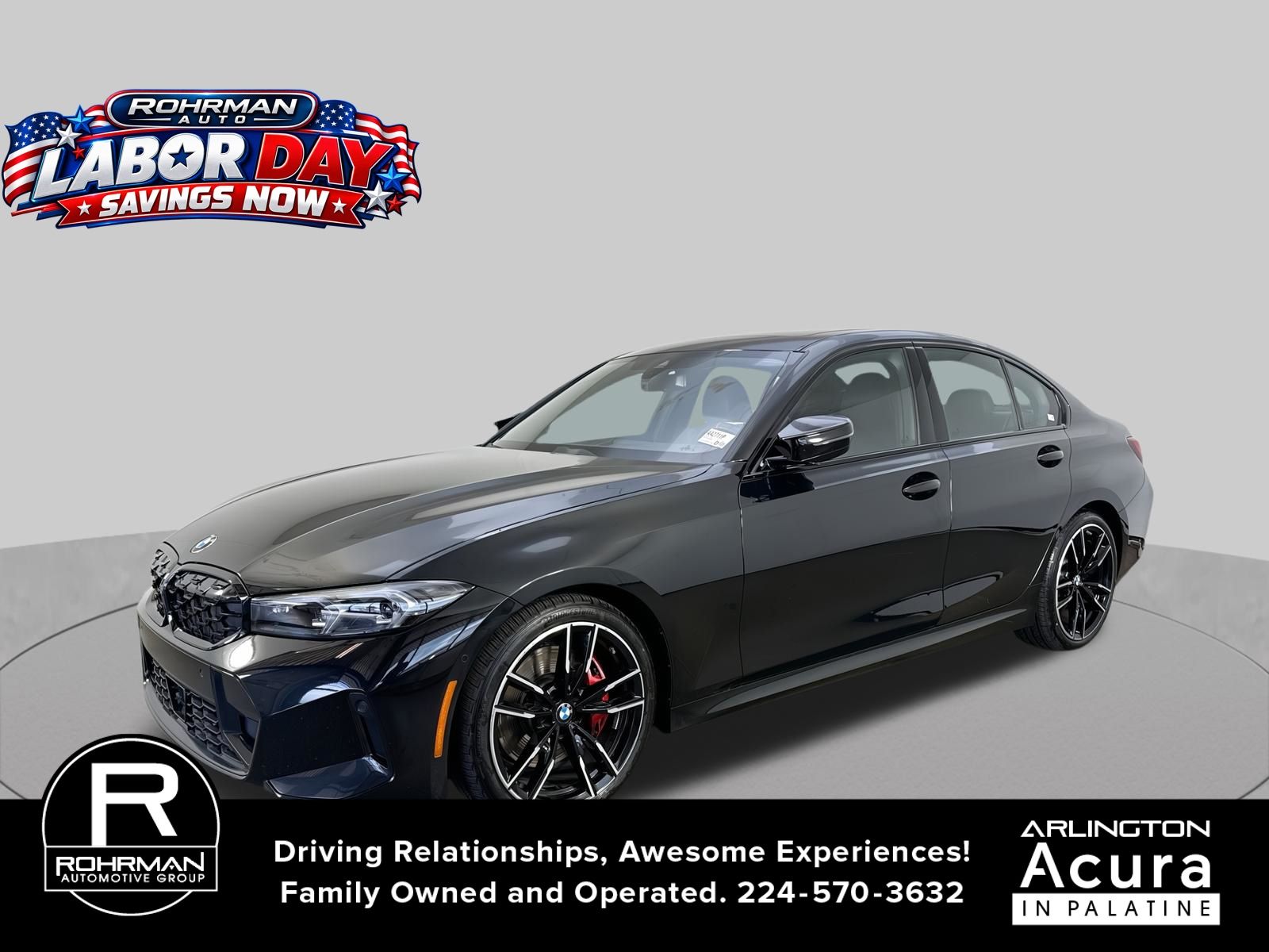 Black Sapphire Metallic 2026 BMW 3 Series Sedan All-Wheel Drive 8-Speed Automatic
