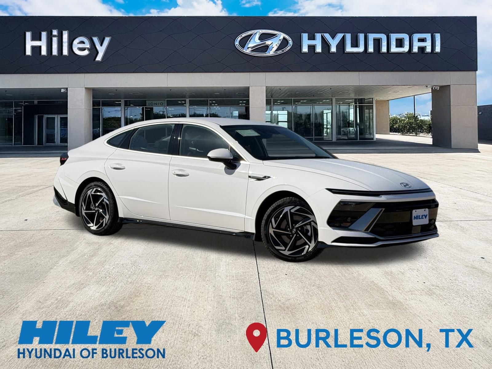 Serenity White 2026 Hyundai Sonata SEL Sport FWD Sedan Front-Wheel Drive 8-Speed Automatic