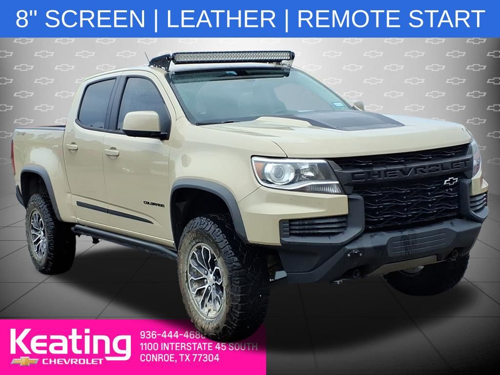 Sand Dune Metallic 2022 Chevrolet Colorado Pickup Truck Four-Wheel Drive 8-Speed Automatic