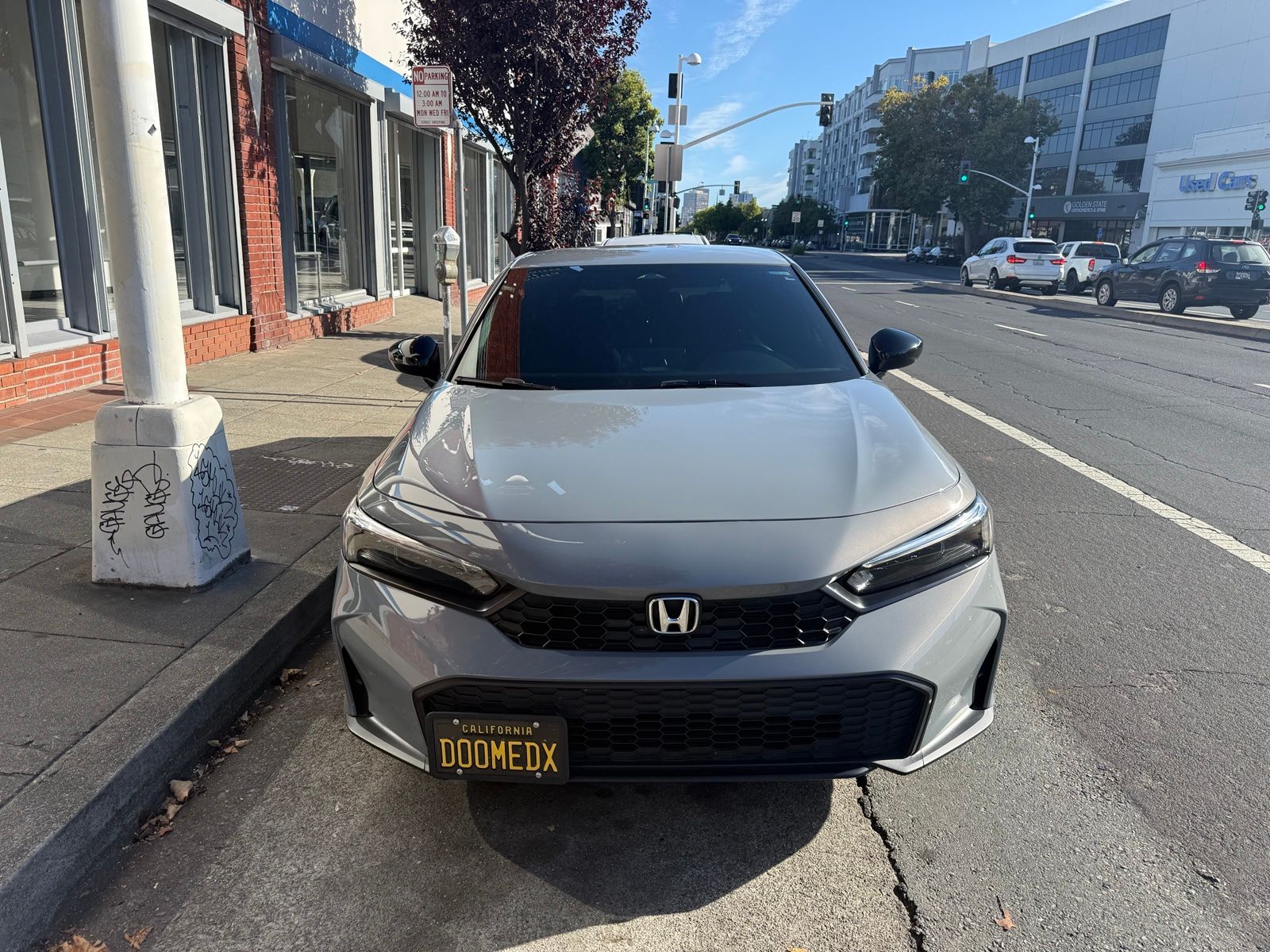 Urban Gray Pearl 2025 Honda Civic Sedan Front-Wheel Drive Continuously Variable Transmission