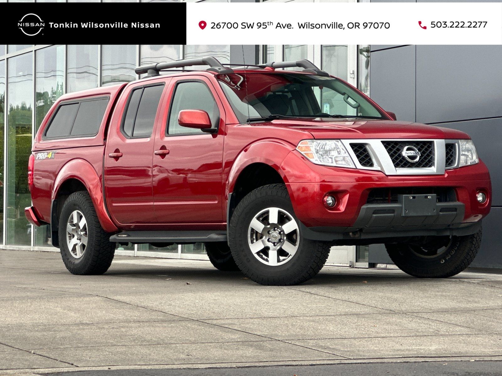 Lava Red 2013 Nissan Frontier Pickup Truck Four-Wheel Drive 5-Speed Automatic Overdrive