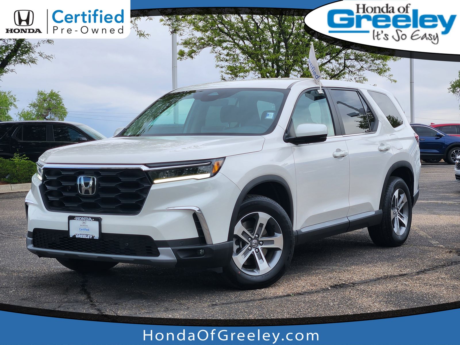 Platinum White Pearl 2025 Honda Pilot EX-L AWD SUV / Crossover All-Wheel Drive Automatic