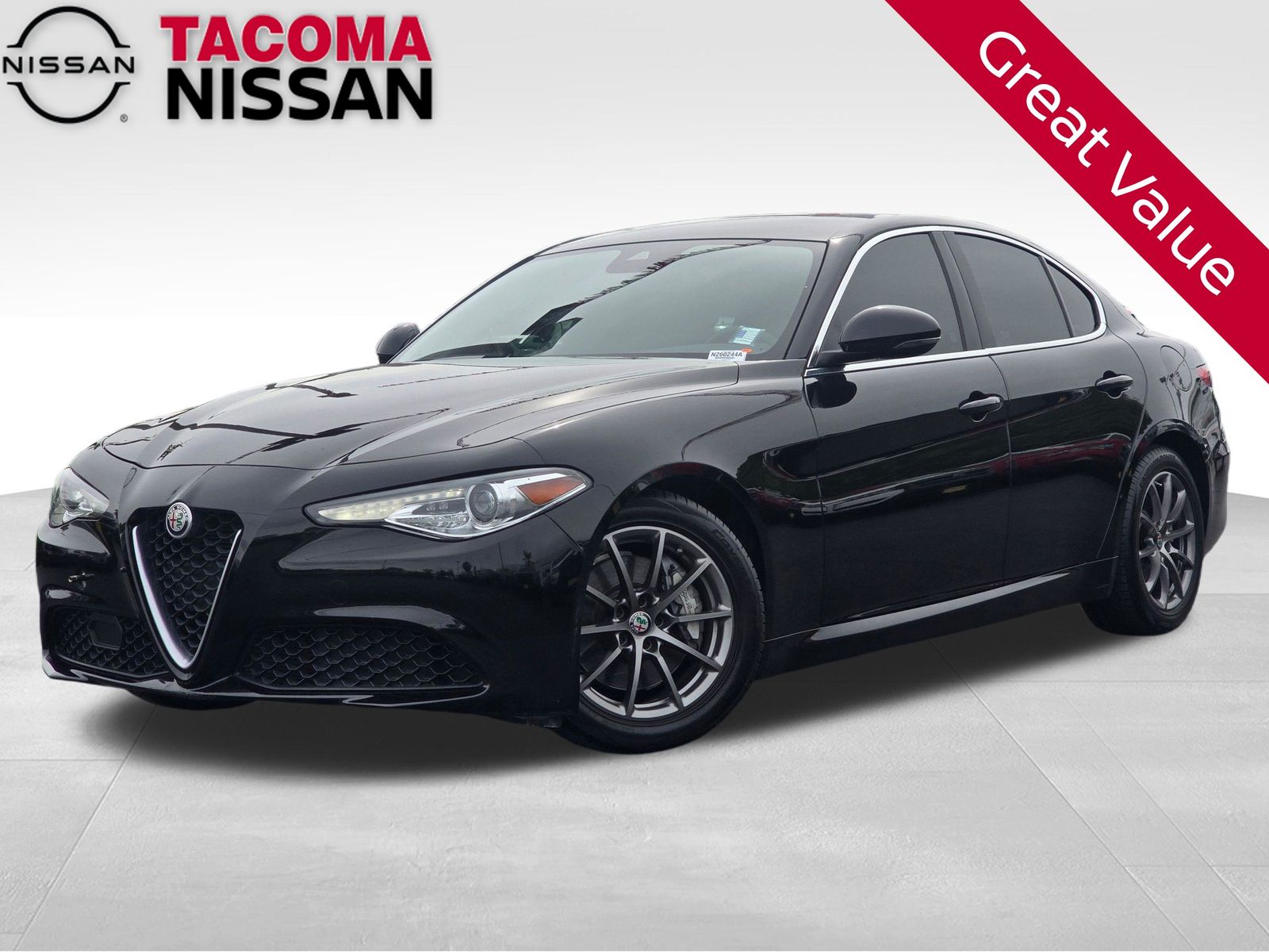 Alfa Black 2020 Alfa Romeo Giulia Sedan Rear-Wheel Drive 8-Speed Automatic