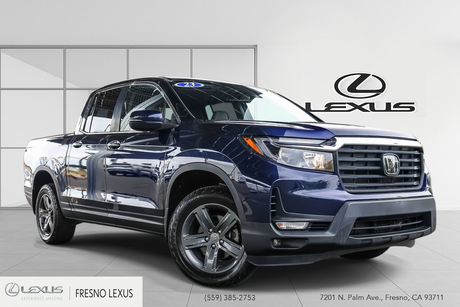 Blue 2023 Honda Ridgeline Pickup Truck All-Wheel Drive 9-Speed Automatic