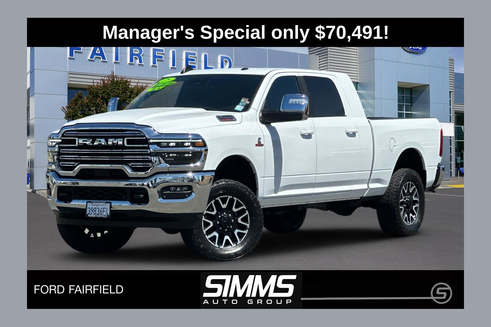 Bright White Clearcoat 2025 RAM 2500 Pickup Truck Four-Wheel Drive 8-Speed Automatic