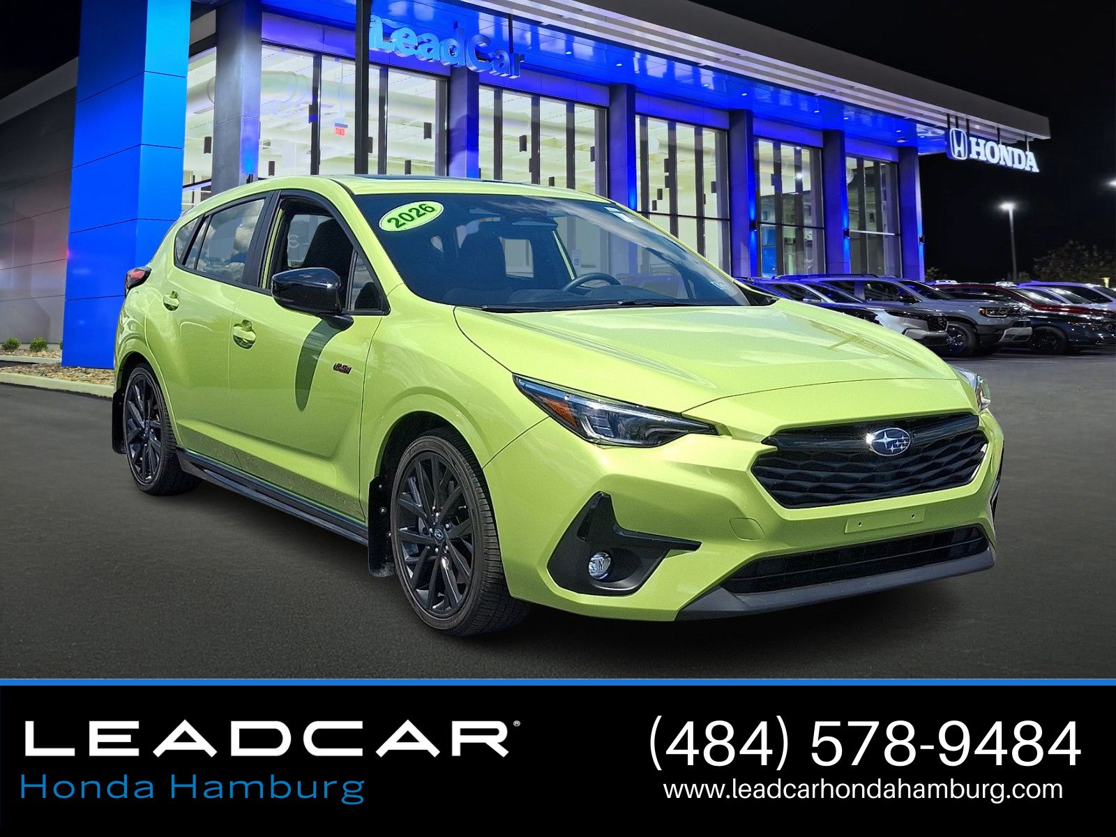 Citron Yellow Pearl 2026 Subaru Impreza RS AWD Wagon All-Wheel Drive Continuously Variable Transmission