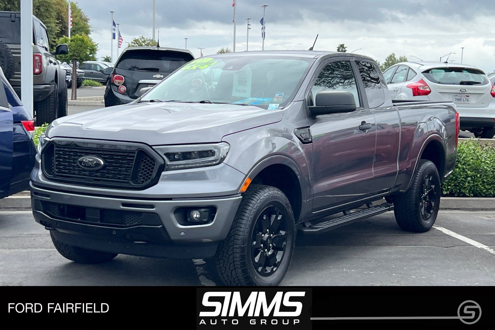 Silver 2021 Ford Ranger XLT SuperCab 4WD Pickup Truck Four-Wheel Drive Automatic