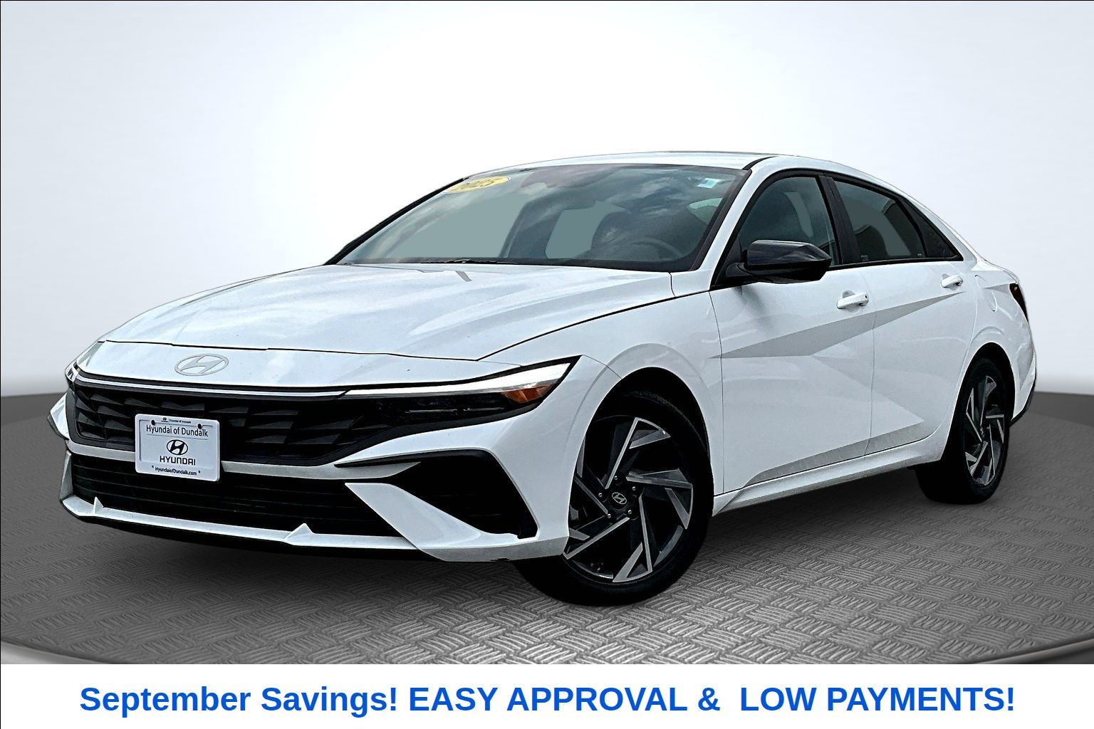 Serenity White 2025 Hyundai Elantra Sedan Front-Wheel Drive Continuously Variable Transmission