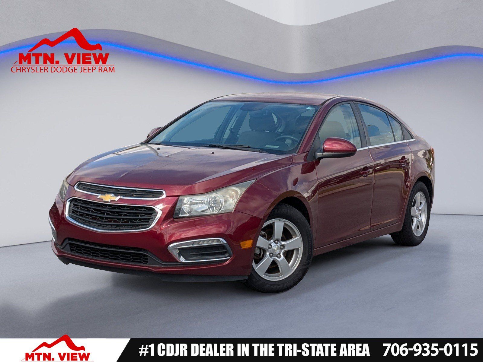 Siren Red Tintcoat 2015 Chevrolet Cruze Sedan Front-Wheel Drive 6-Speed Automatic Overdrive