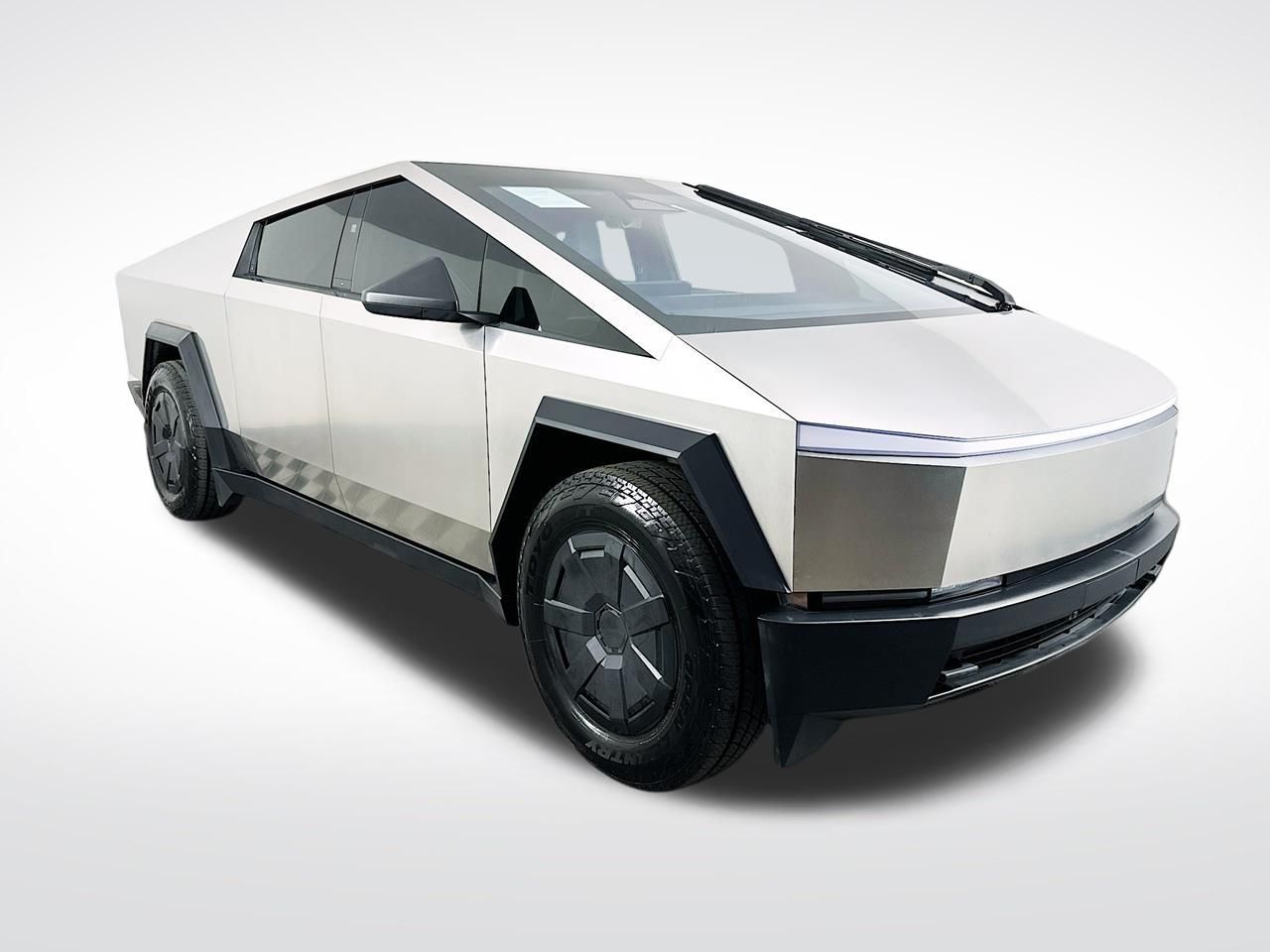 Gray (Stainless Steel) 2024 Tesla Cybertruck Crew Cab AWD Pickup Truck All-Wheel Drive 1-Speed Automatic