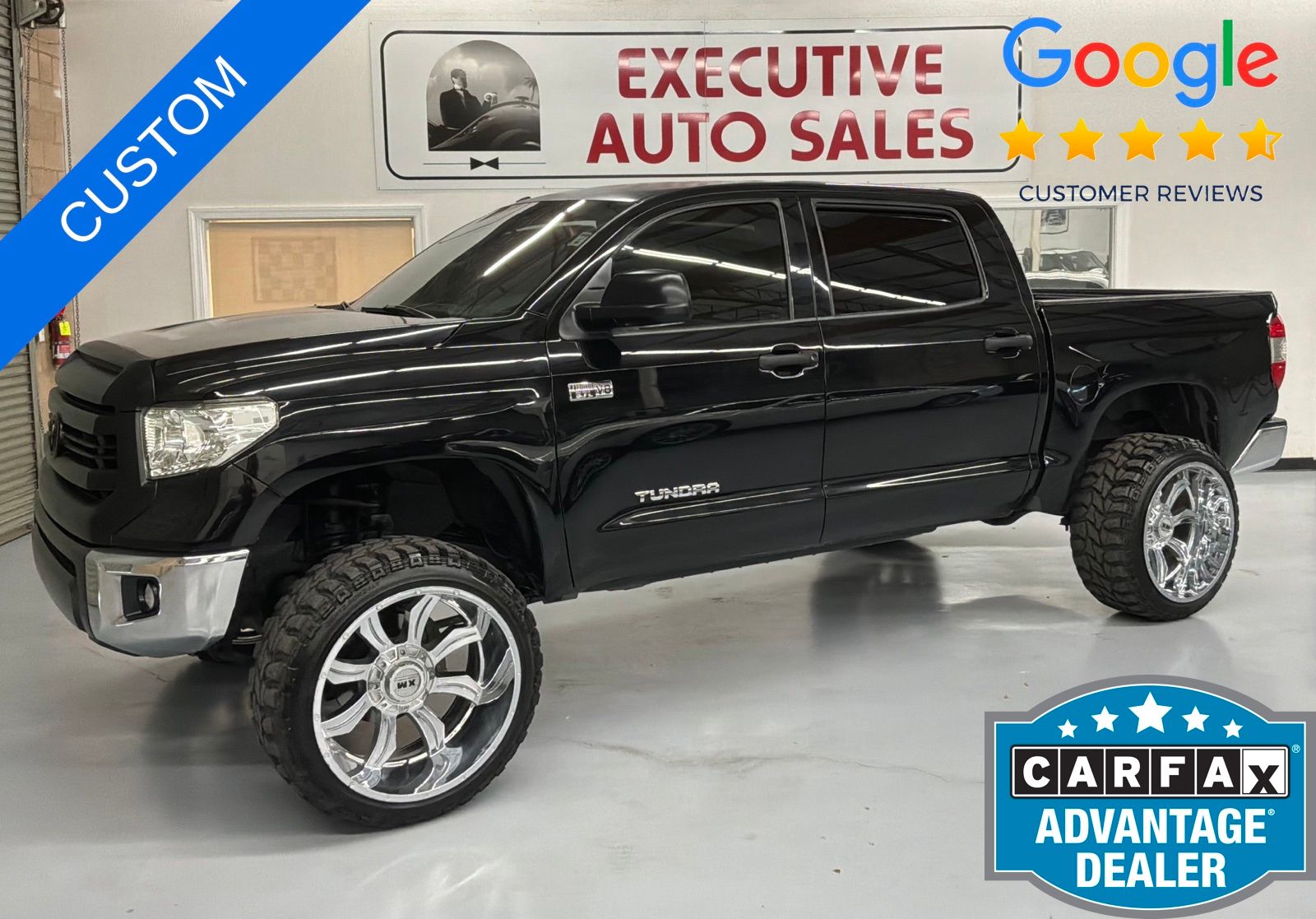 Black 2015 Toyota Tundra Pickup Truck 4X2 6-Speed Automatic Overdrive