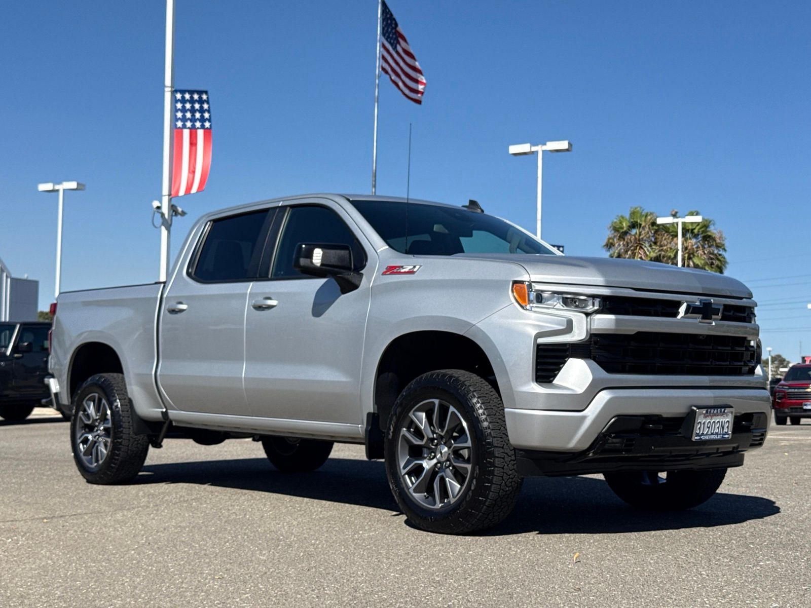 Silver Ice Metallic 2022 Chevrolet Silverado 1500 Pickup Truck Four-Wheel Drive Automatic