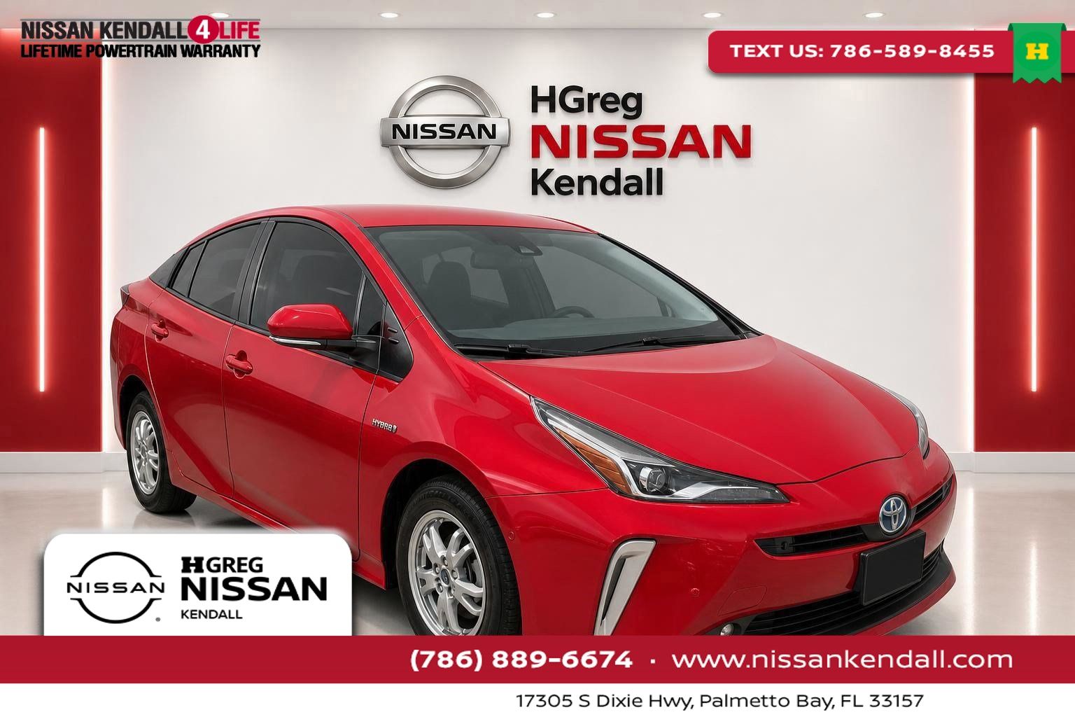Red 2022 Toyota Prius Hatchback Front-Wheel Drive Continuously Variable Transmission