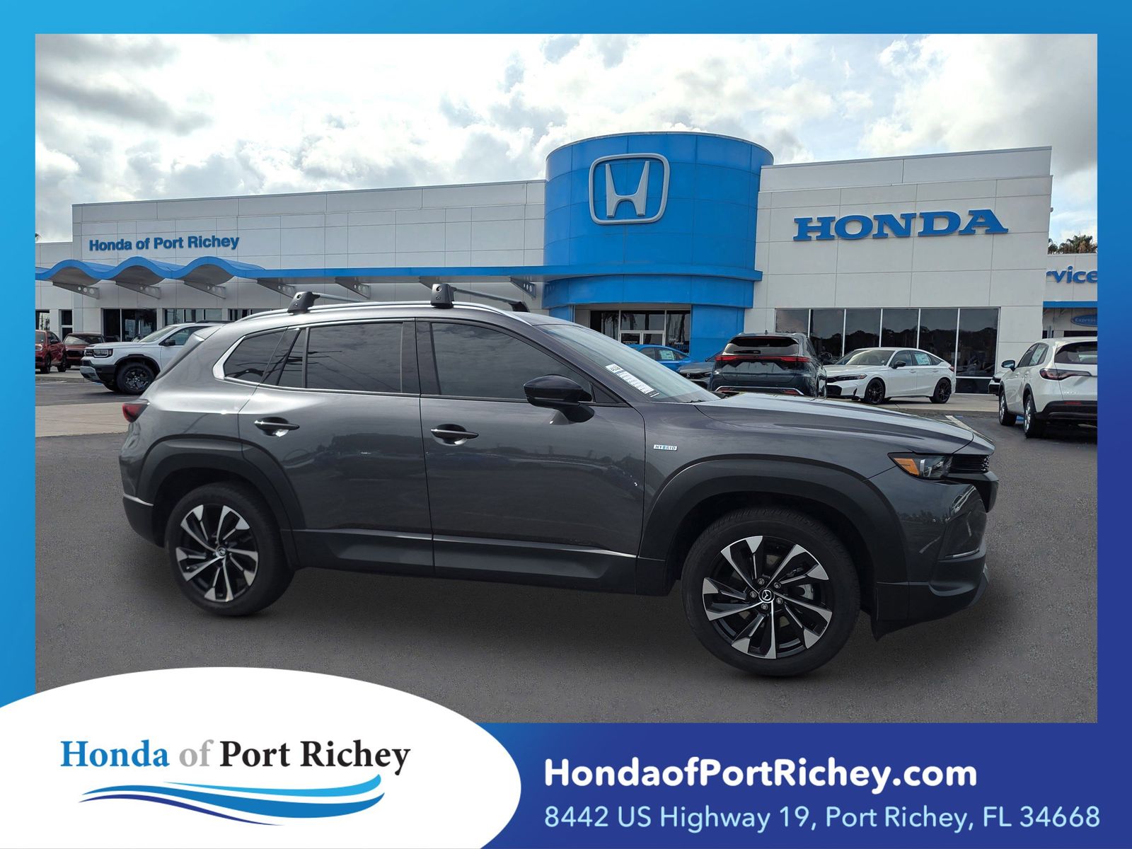 Machine Gray 2025 Mazda CX-50 Hybrid Premium Plus AWD SUV / Crossover All-Wheel Drive Continuously Variable Transmission