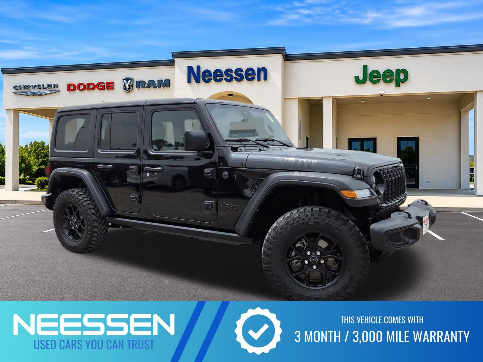 Black Clearcoat 2025 Jeep Wrangler SUV / Crossover Four-Wheel Drive 8-Speed Automatic