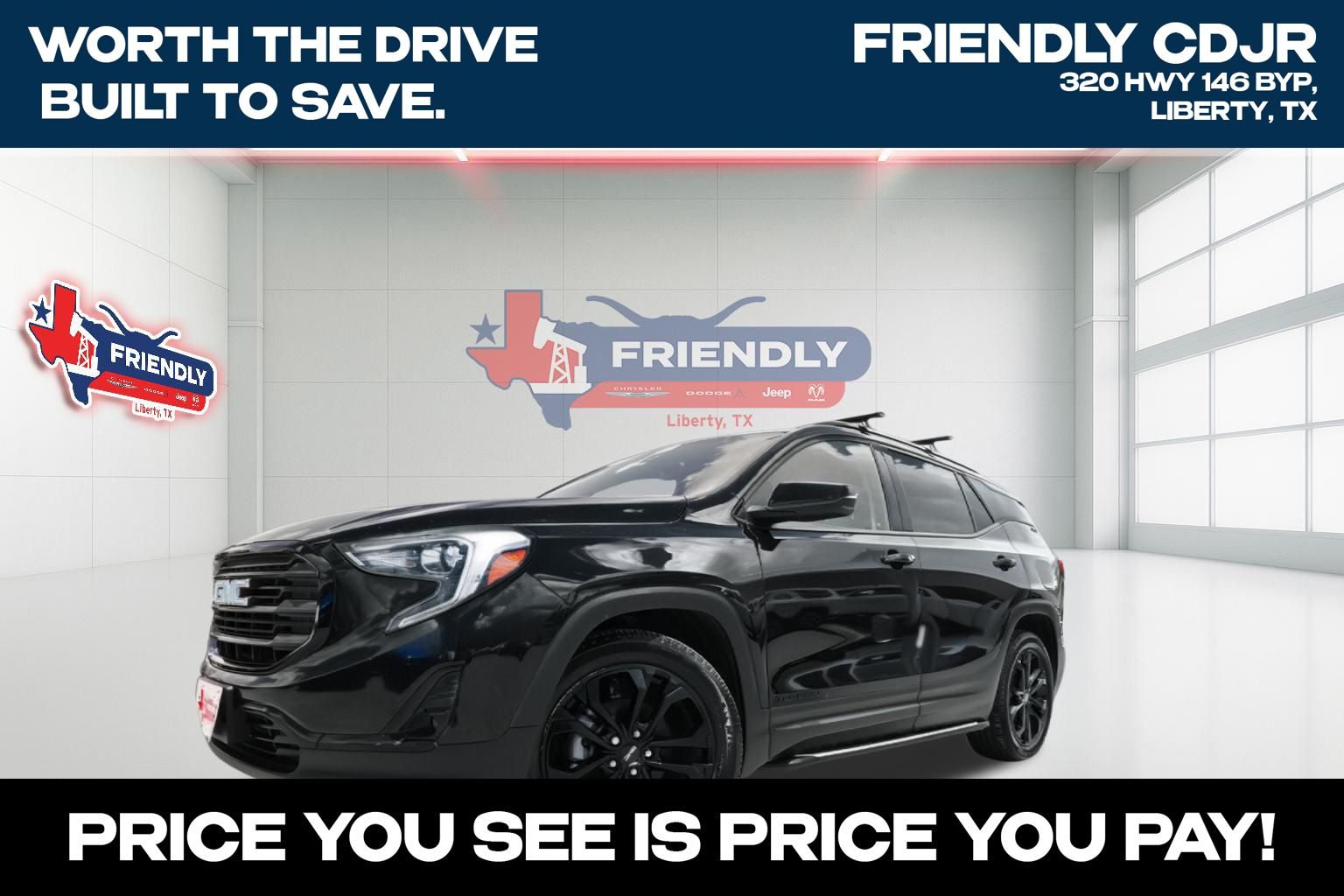 Black (Ebony Twilight Metallic) 2021 GMC Terrain SLT FWD SUV / Crossover Front-Wheel Drive 9-Speed Automatic