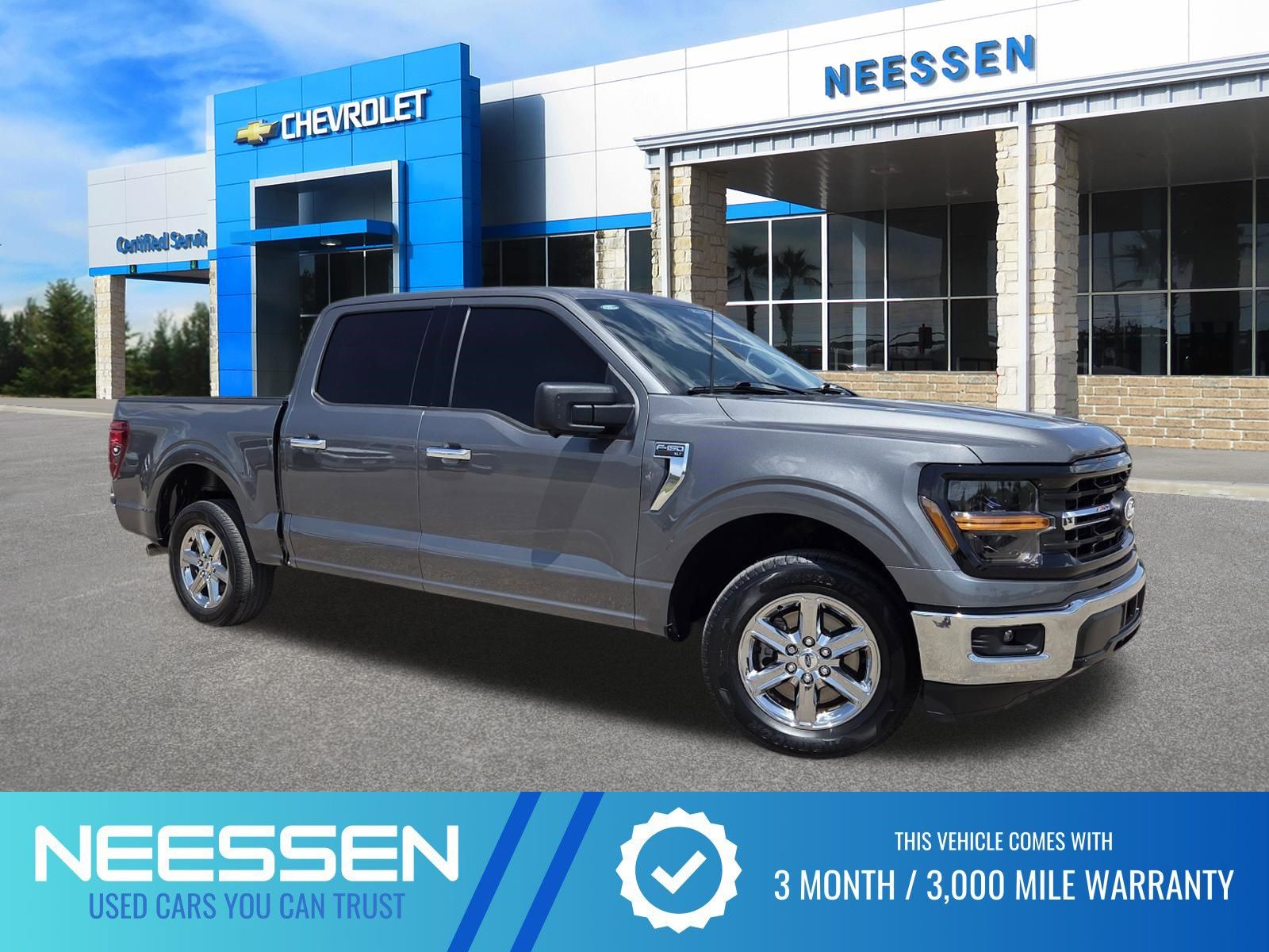 Gray Metallic 2024 Ford F-150 XLT SuperCrew RWD Pickup Truck 4X2 Automatic