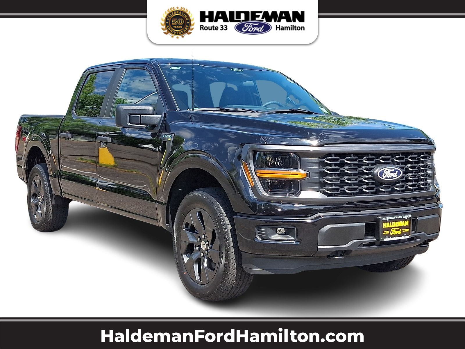 Black Metallic 2025 Ford F-150 STX SuperCrew 4WD Pickup Truck Four-Wheel Drive Automatic