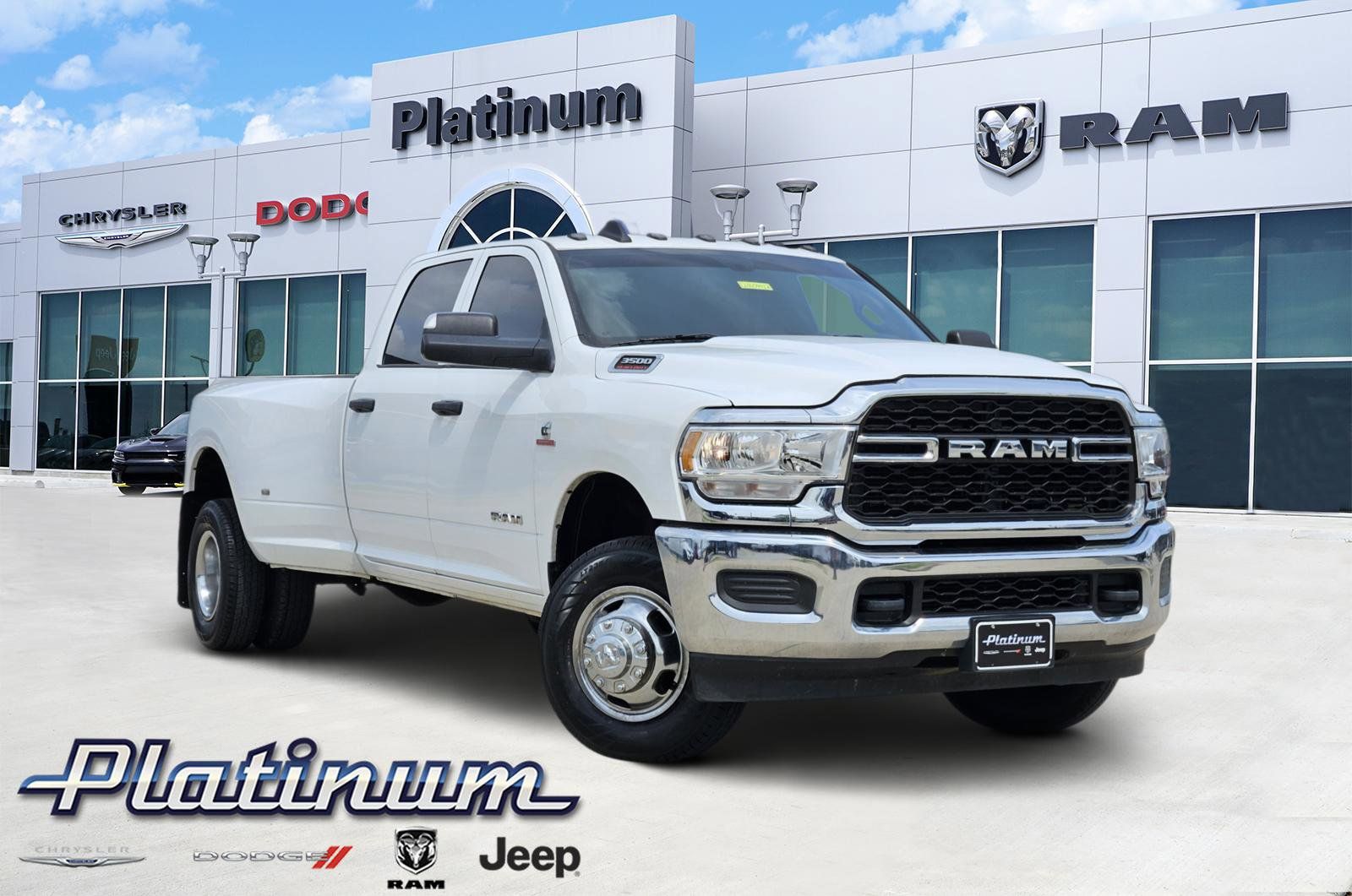 Bright White Clearcoat 2021 RAM 3500 Tradesman Crew Cab LB DRW 4WD Pickup Truck Four-Wheel Drive 6-Speed Automatic