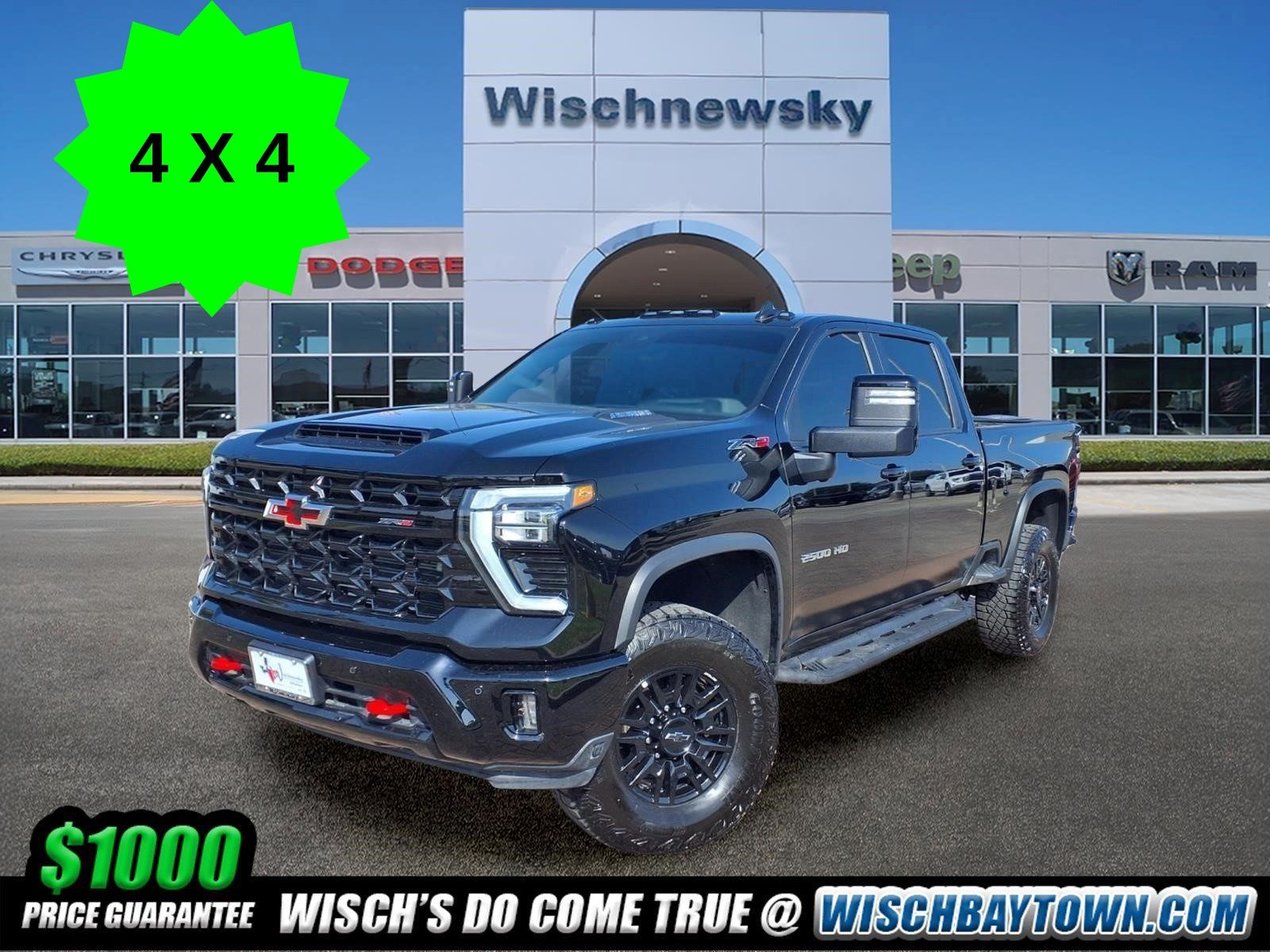 Black 2025 Chevrolet Silverado 2500HD Pickup Truck Four-Wheel Drive Automatic