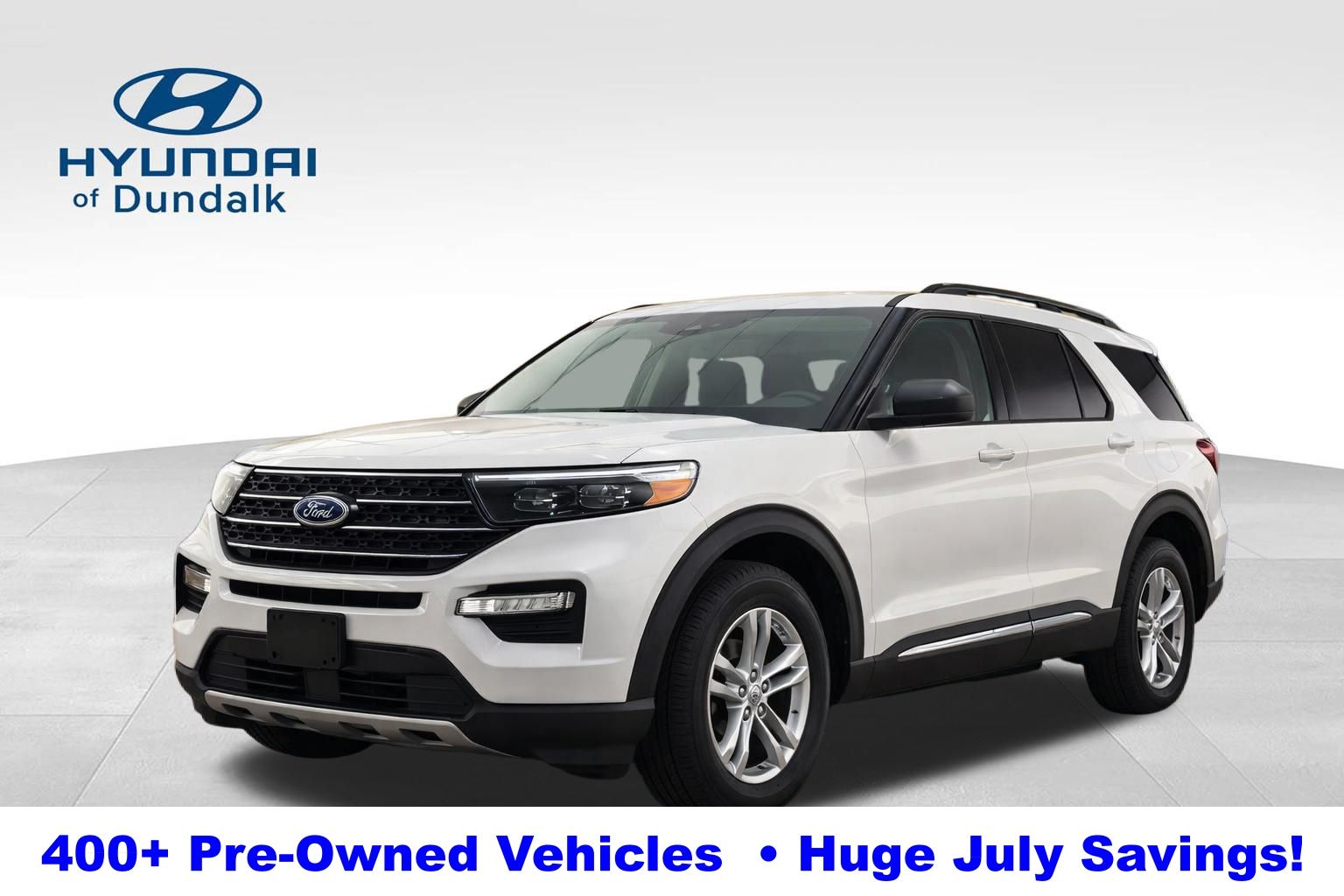 White Metallic 2020 Ford Explorer SUV / Crossover All-Wheel Drive Automatic