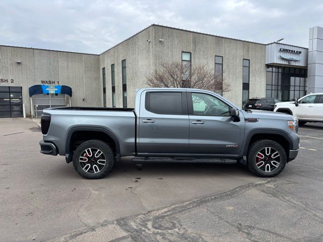 Gray (Satin Steel Metallic) 2019 GMC Sierra 1500 AT4 Crew Cab 4WD Pickup Truck Four-Wheel Drive Automatic