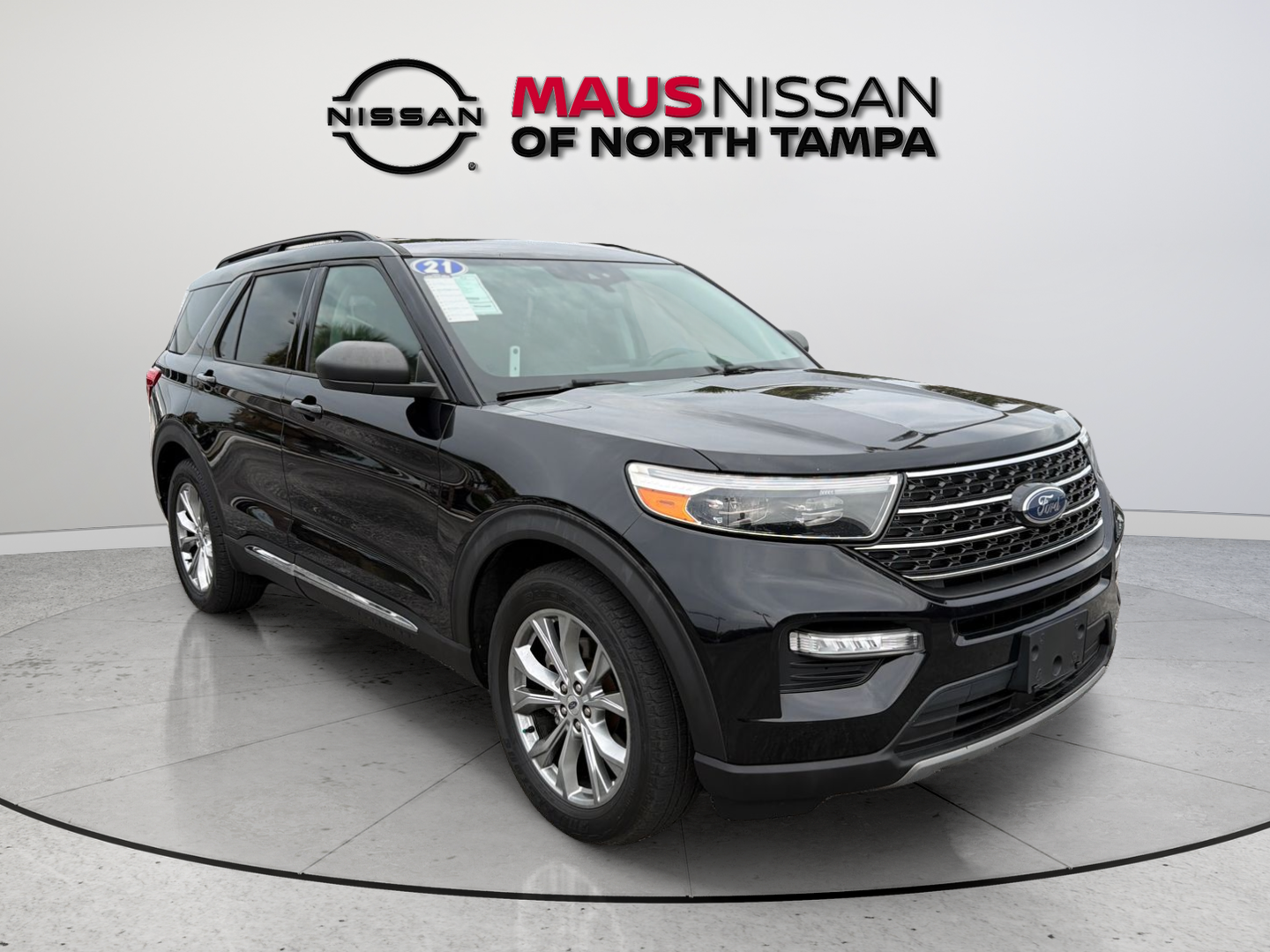 Black Metallic 2021 Ford Explorer SUV / Crossover Rear-Wheel Drive Automatic